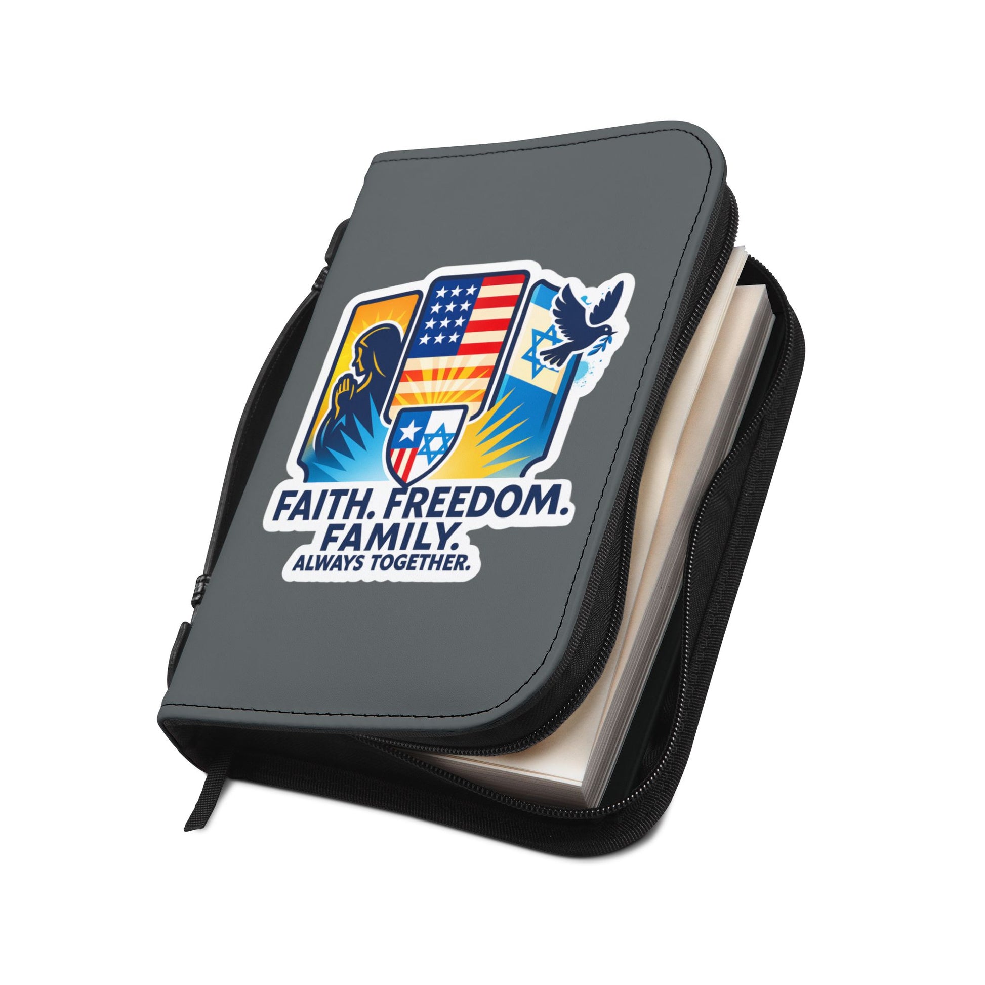 Faith Freedom Family Bible Cover - American Zionist