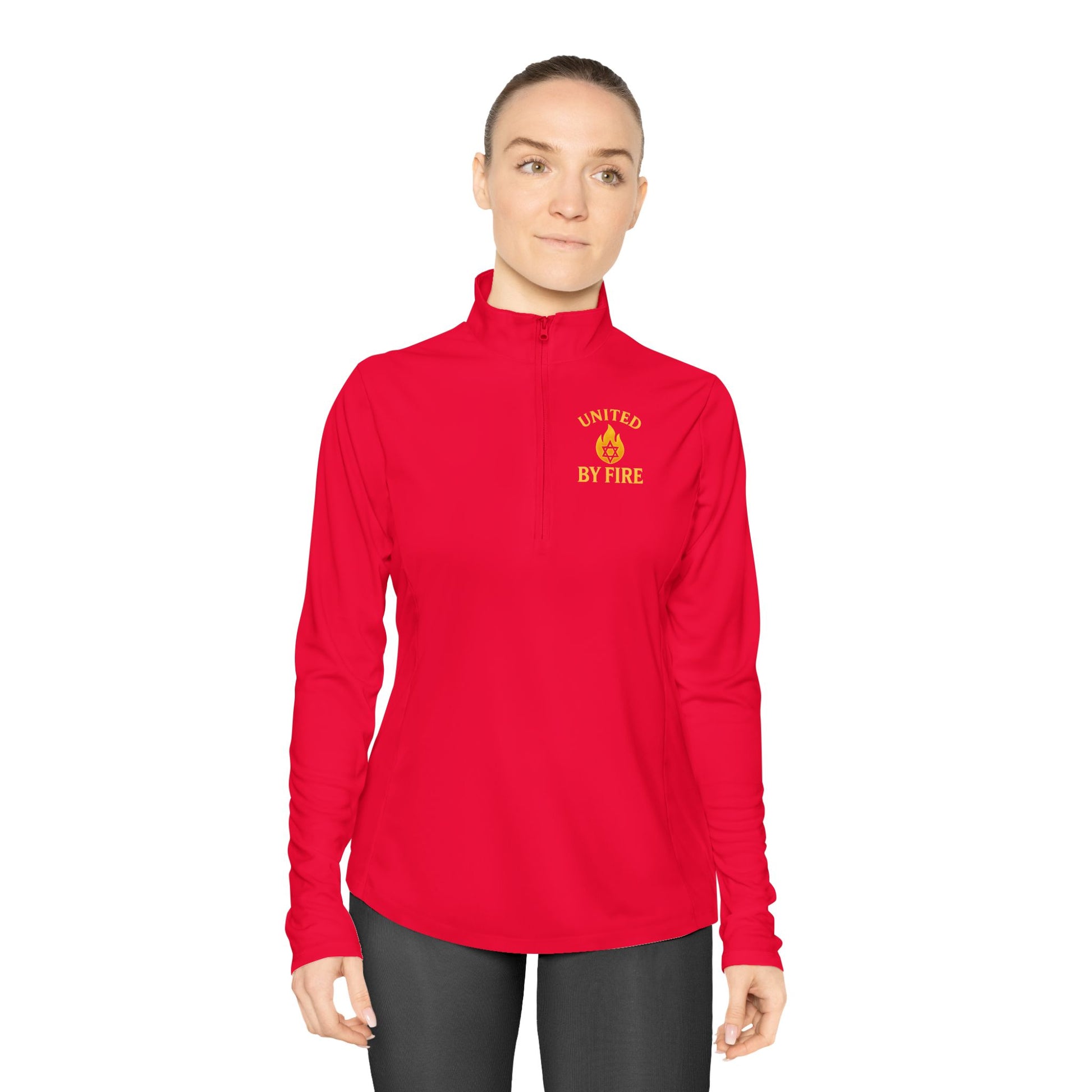 United by Fire Ladies Quarter - Zip Pullover - American Zionist