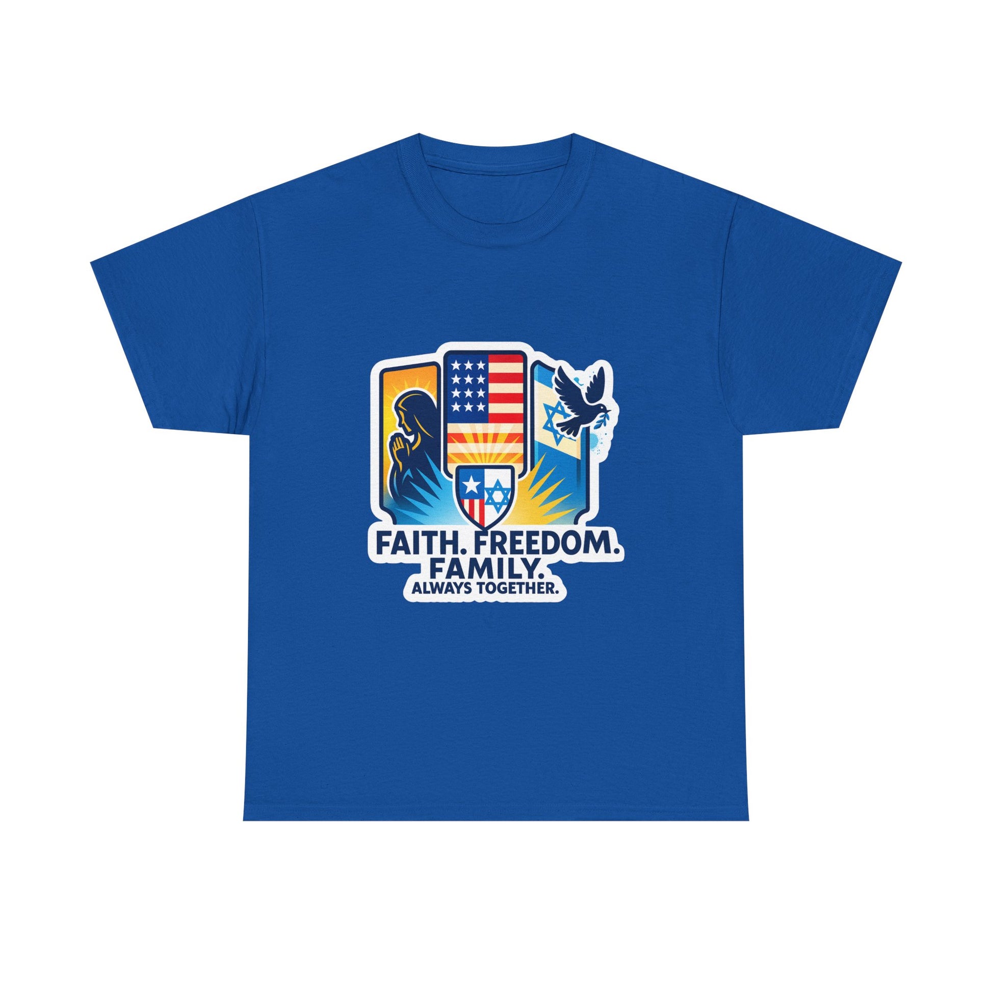 Shield Of Togetherness Unisex Heavy Cotton Tee - American Zionist