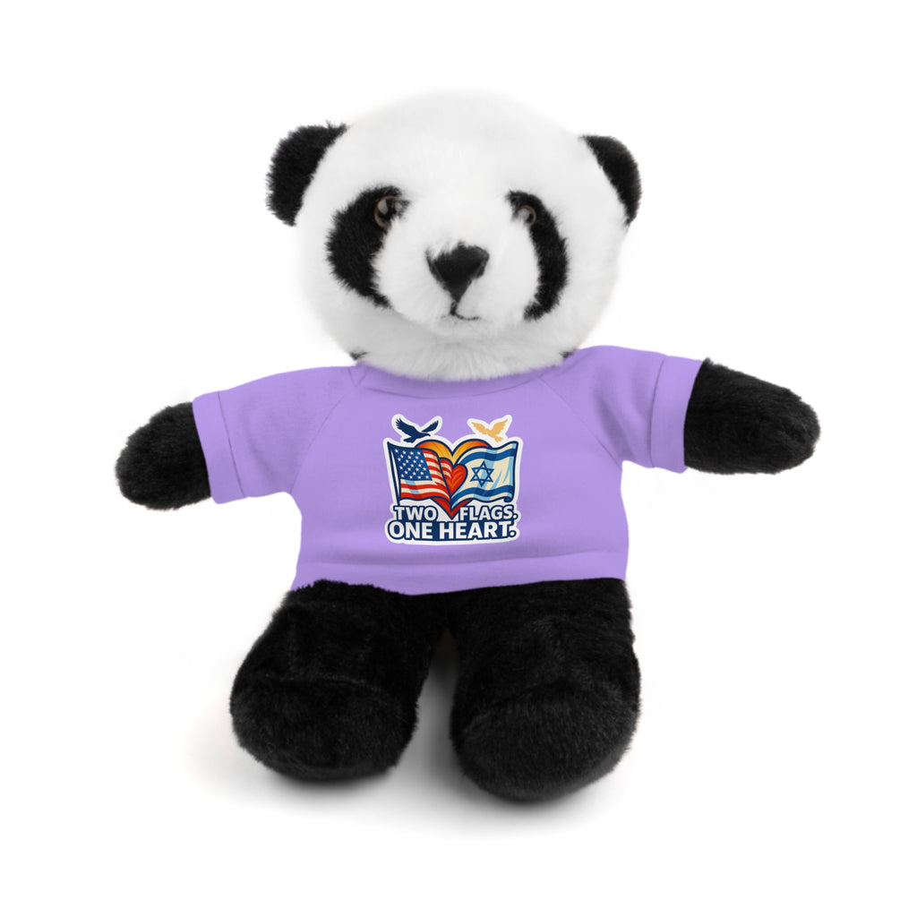 Two Flags. One Heart Stuffed Animals with Tee - American Zionist