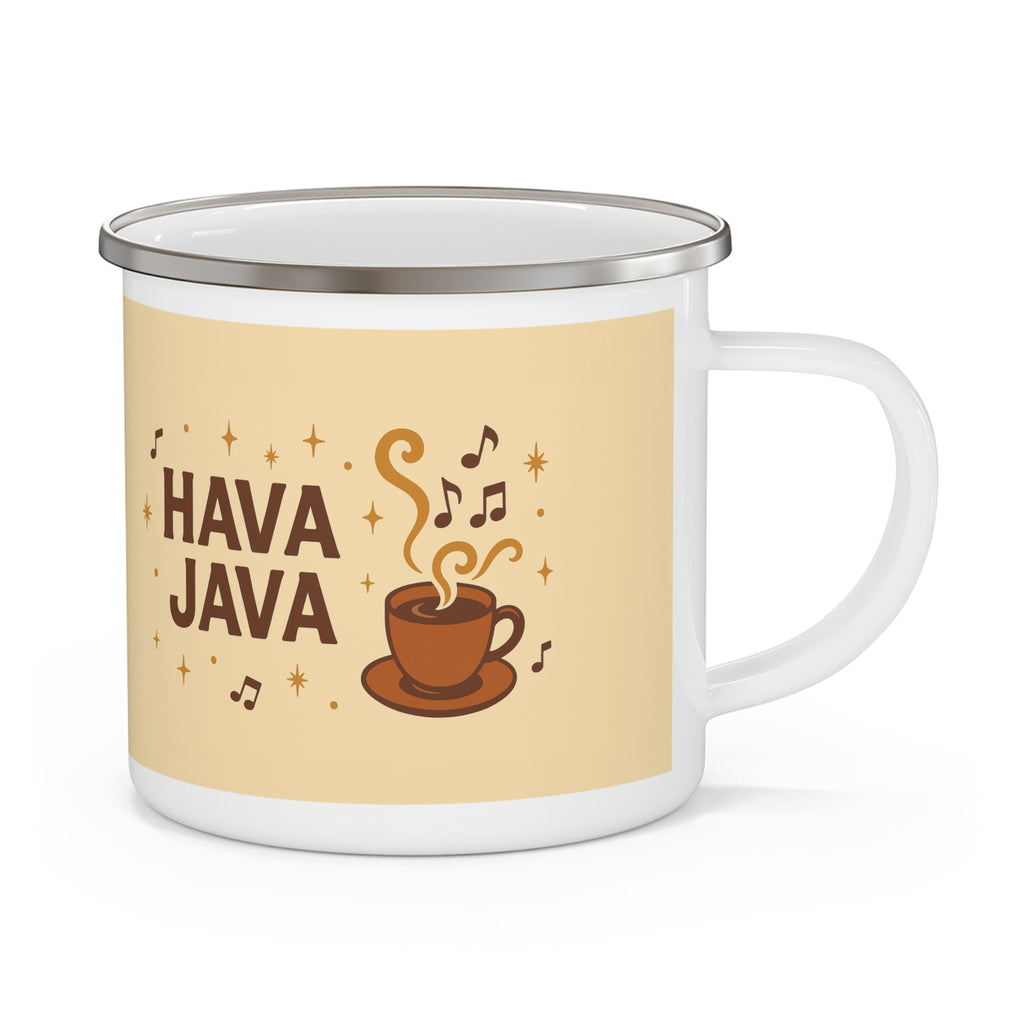 Hava Java Enamel Camping Mug - American Zionist