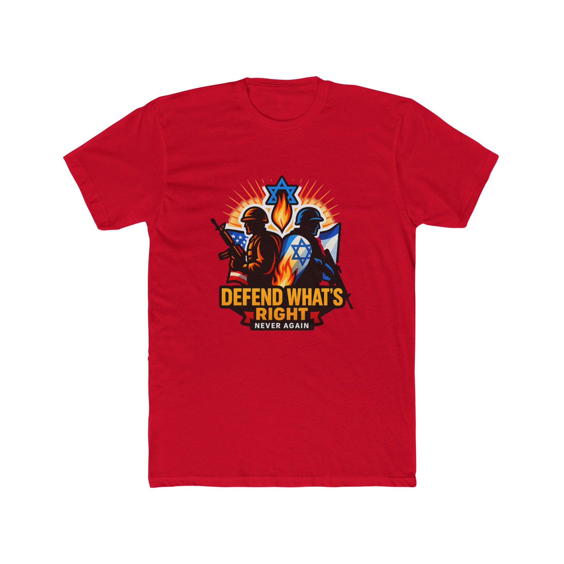 Defend Whats Right Unisex Cotton Crew Tee - American Zionist