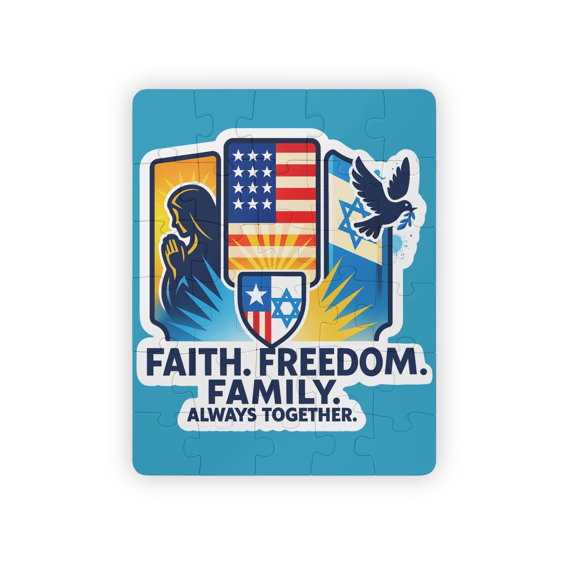 Faith Freedom Family Kids' Puzzle, 30 - Piece - American Zionist