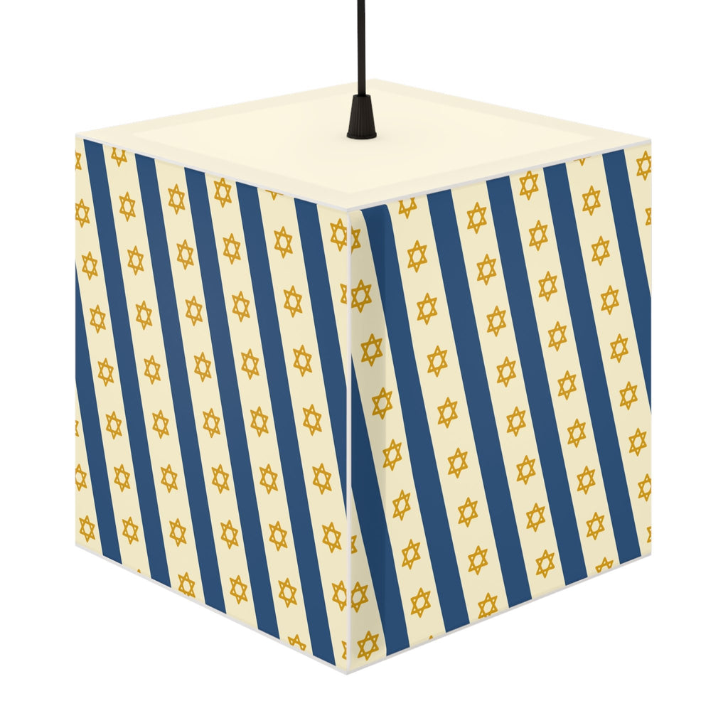 Israel Regalia Stripe Light Cube Lamp - American Zionist