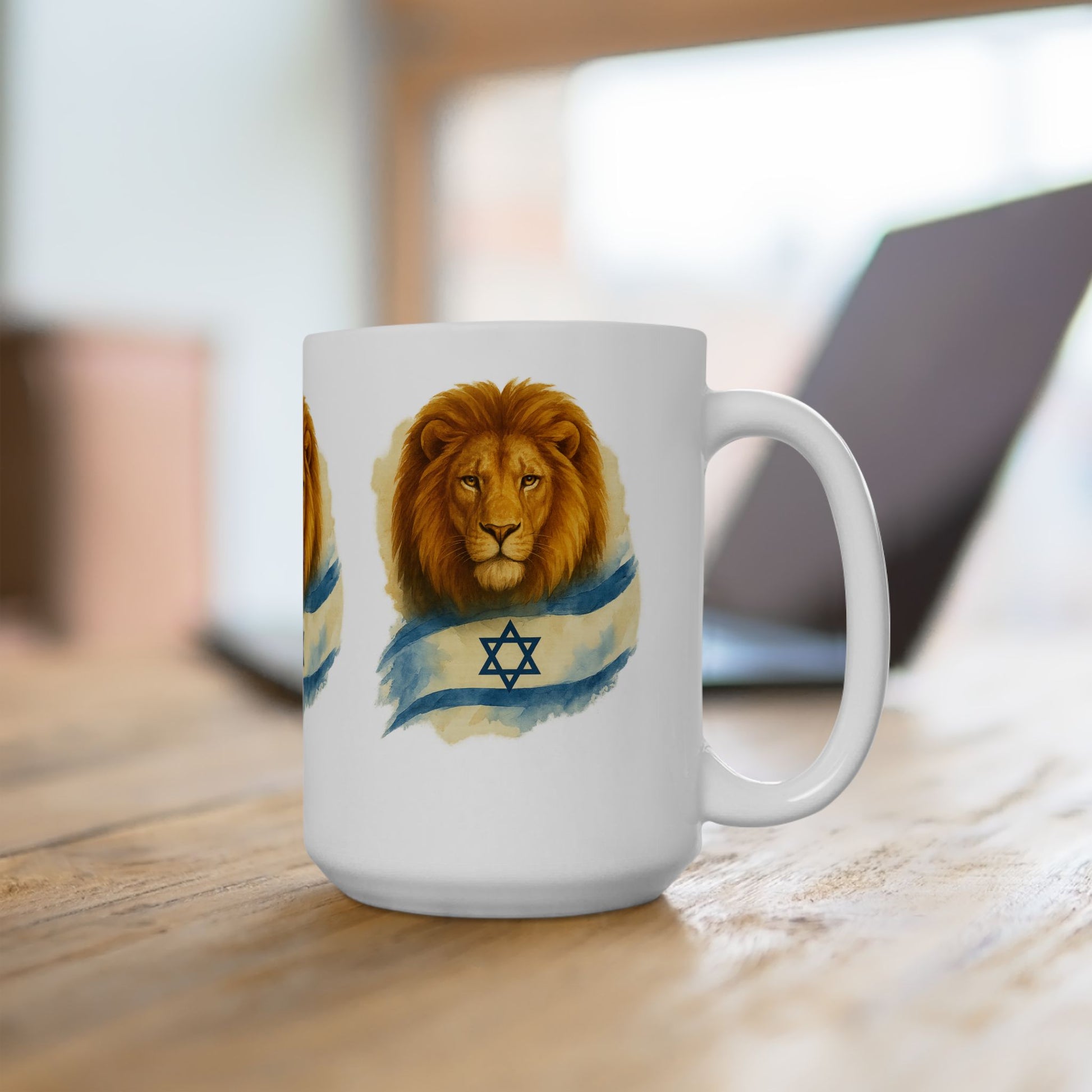 Lion Of Israel Ceramic Mug, (11oz, 15oz) - American Zionist