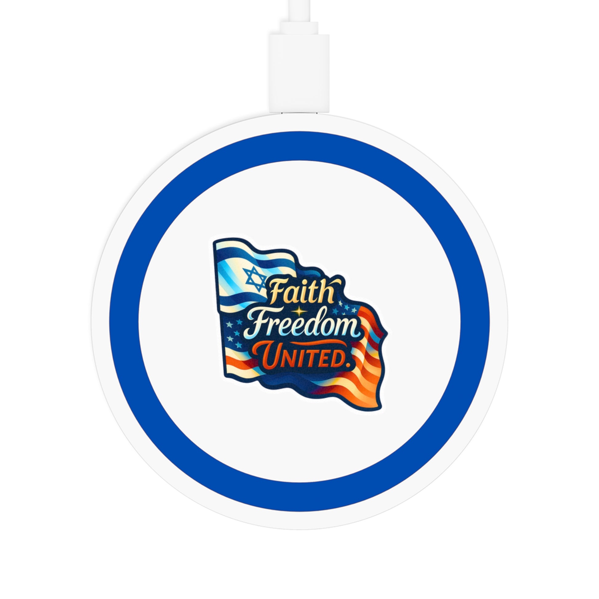 Faith Freedom United Quake Wireless Charging Pad - American Zionist