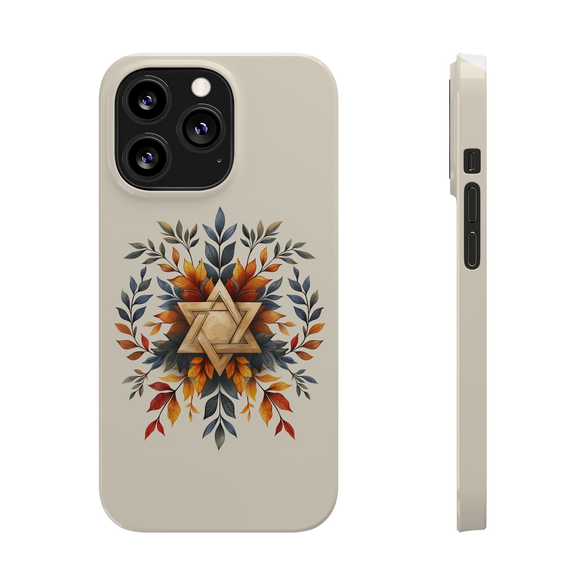 Star of David Wreath Slim Phone Cases - American Zionist