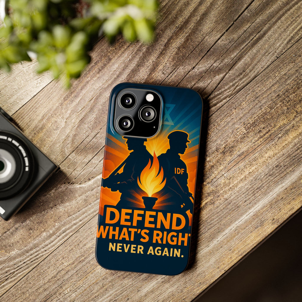 Defend What's Right Slim Phone Cases - American Zionist