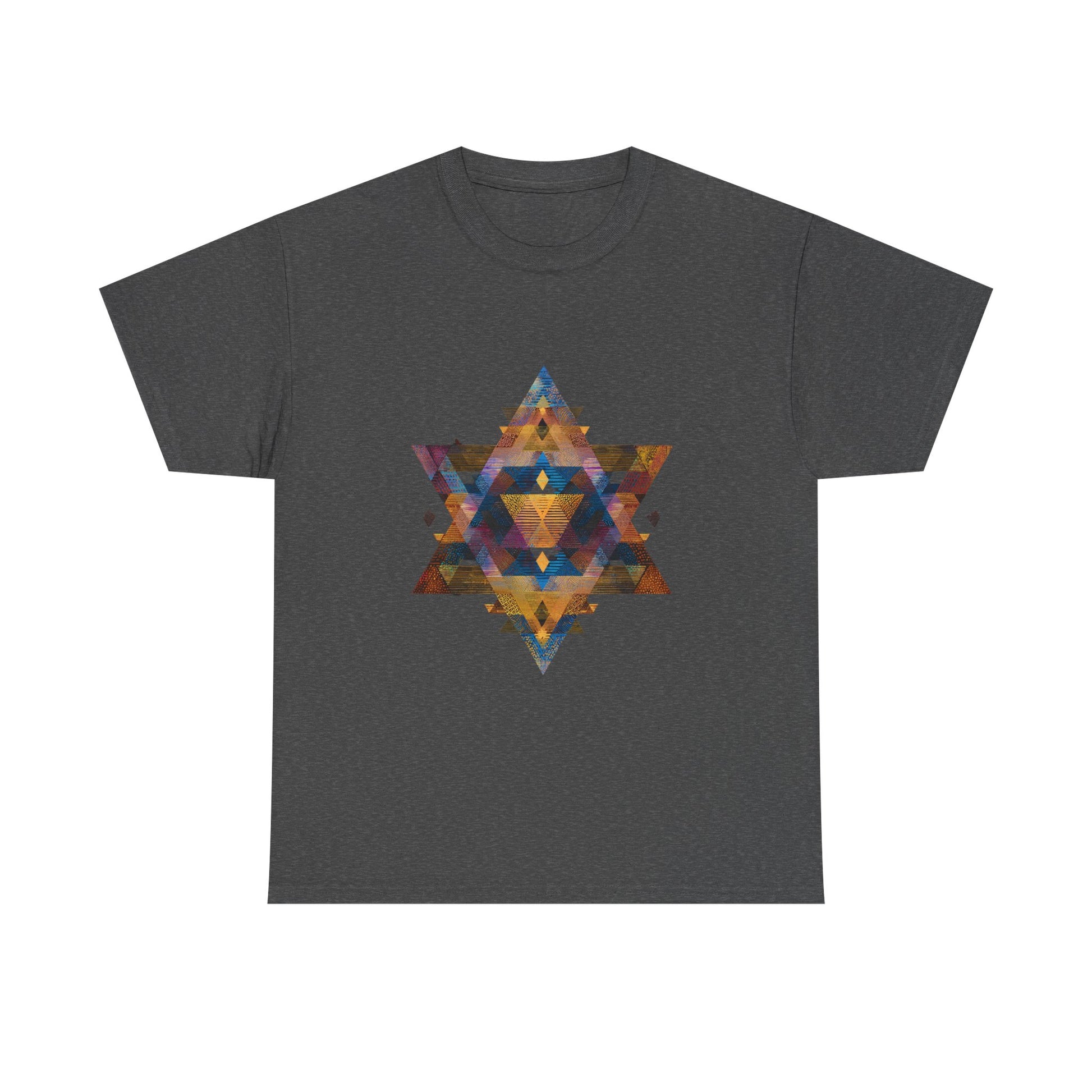Star of David Geometric Unisex Heavy Cotton Tee - American Zionist