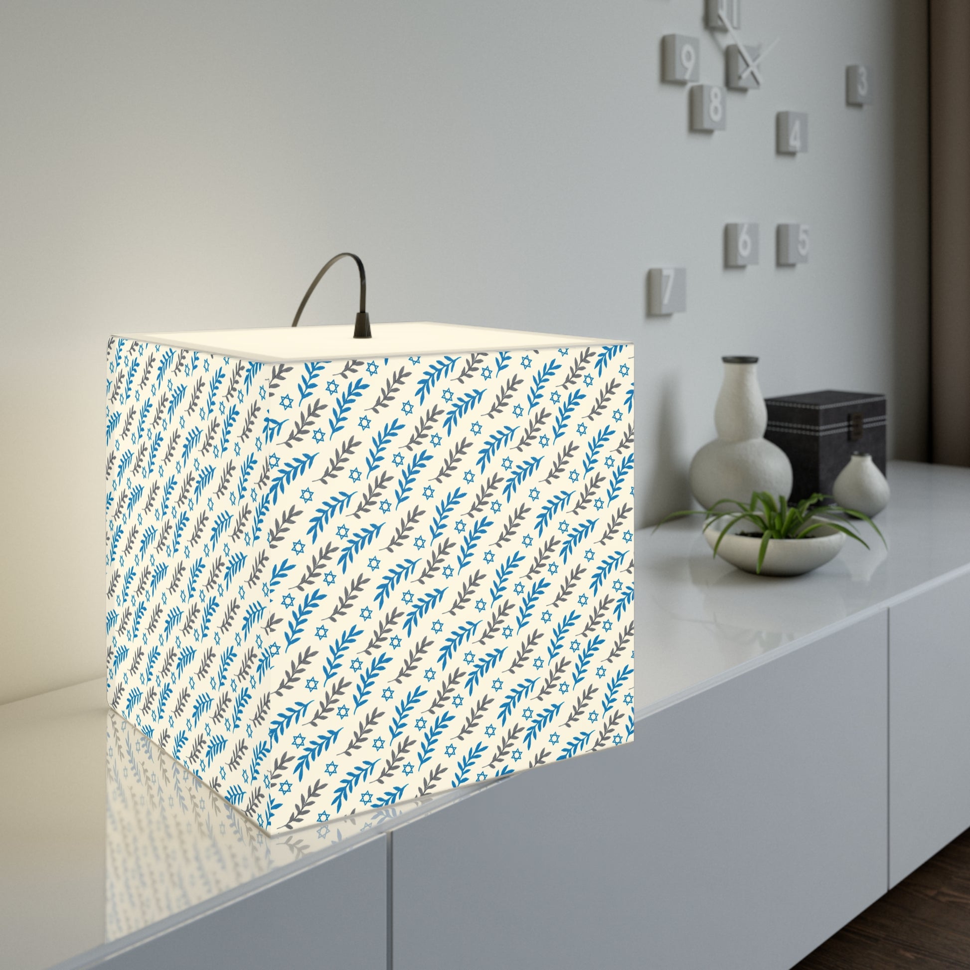 Olive And Shield Light Cube Lamp - American Zionist