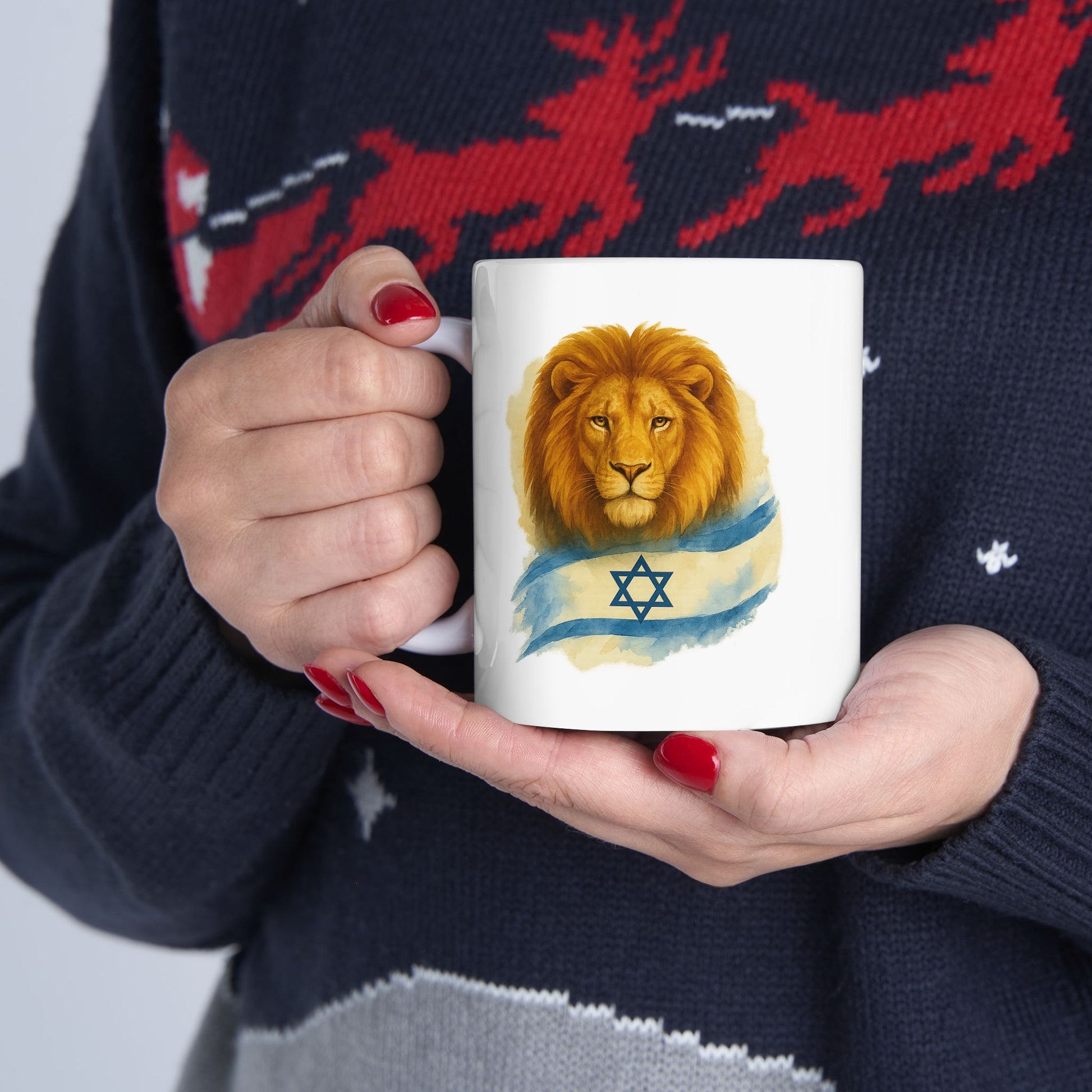 Lion Of Israel Ceramic Mug, (11oz, 15oz) - American Zionist