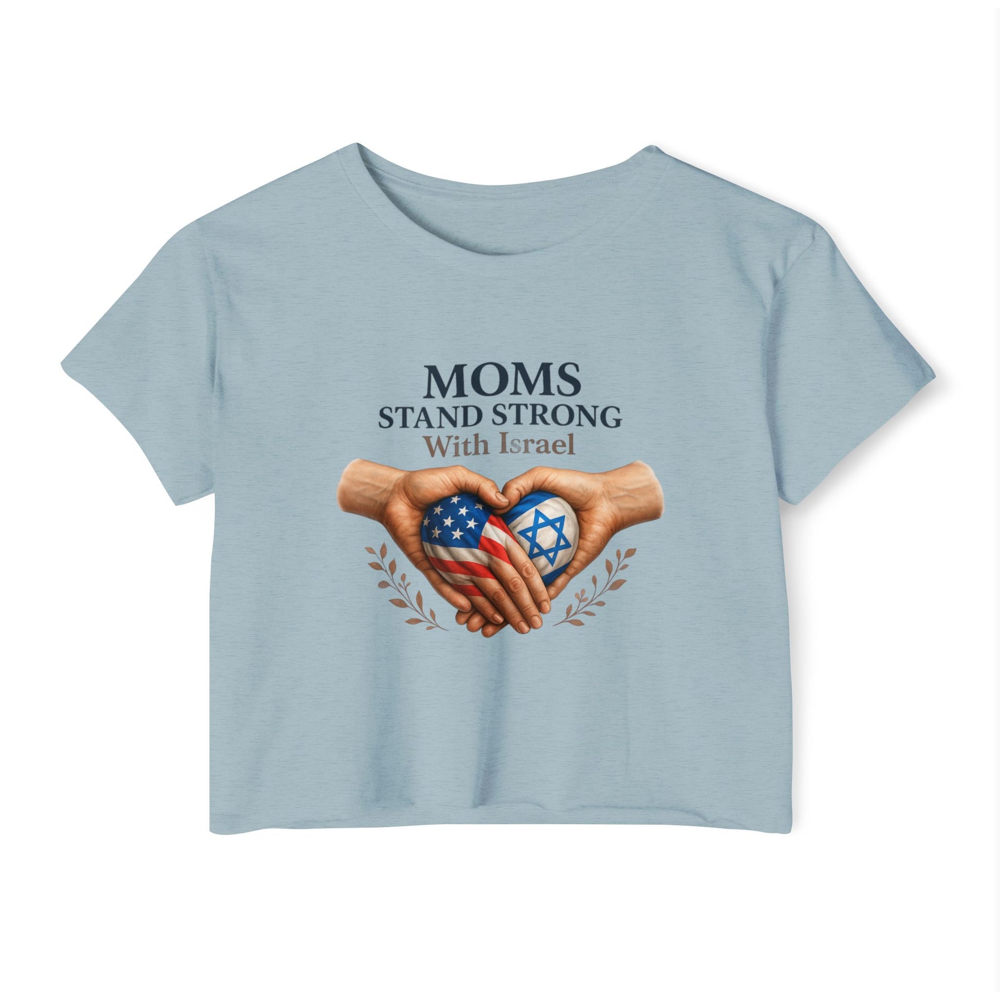 Mom Stand Strong Women's Festival Crop Top - American Zionist