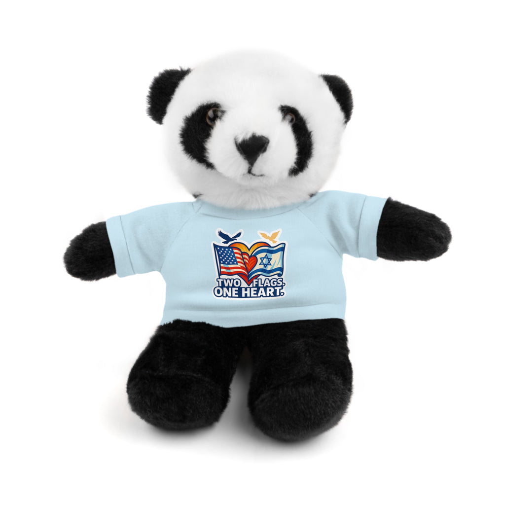 Two Flags. One Heart Stuffed Animals with Tee - American Zionist
