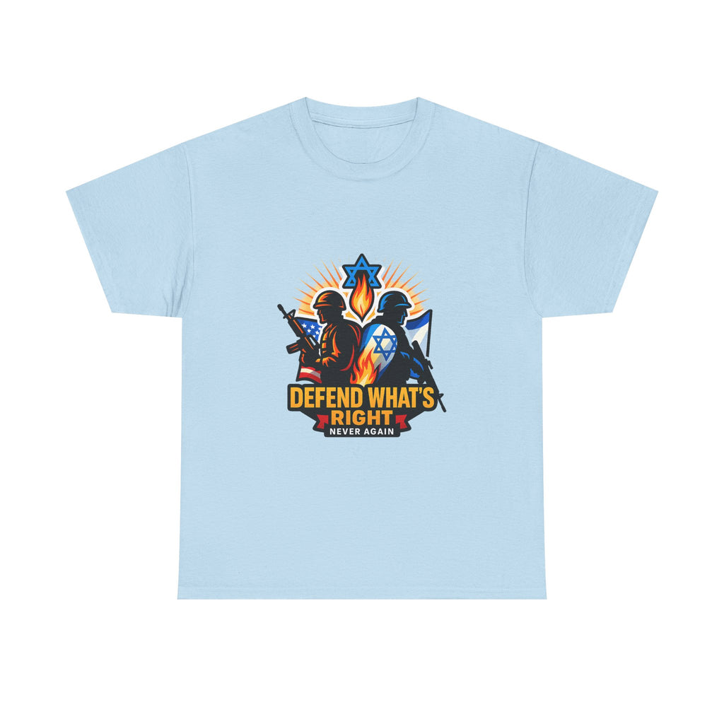 Defend Whats Right Unisex Heavy Cotton Tee - American Zionist