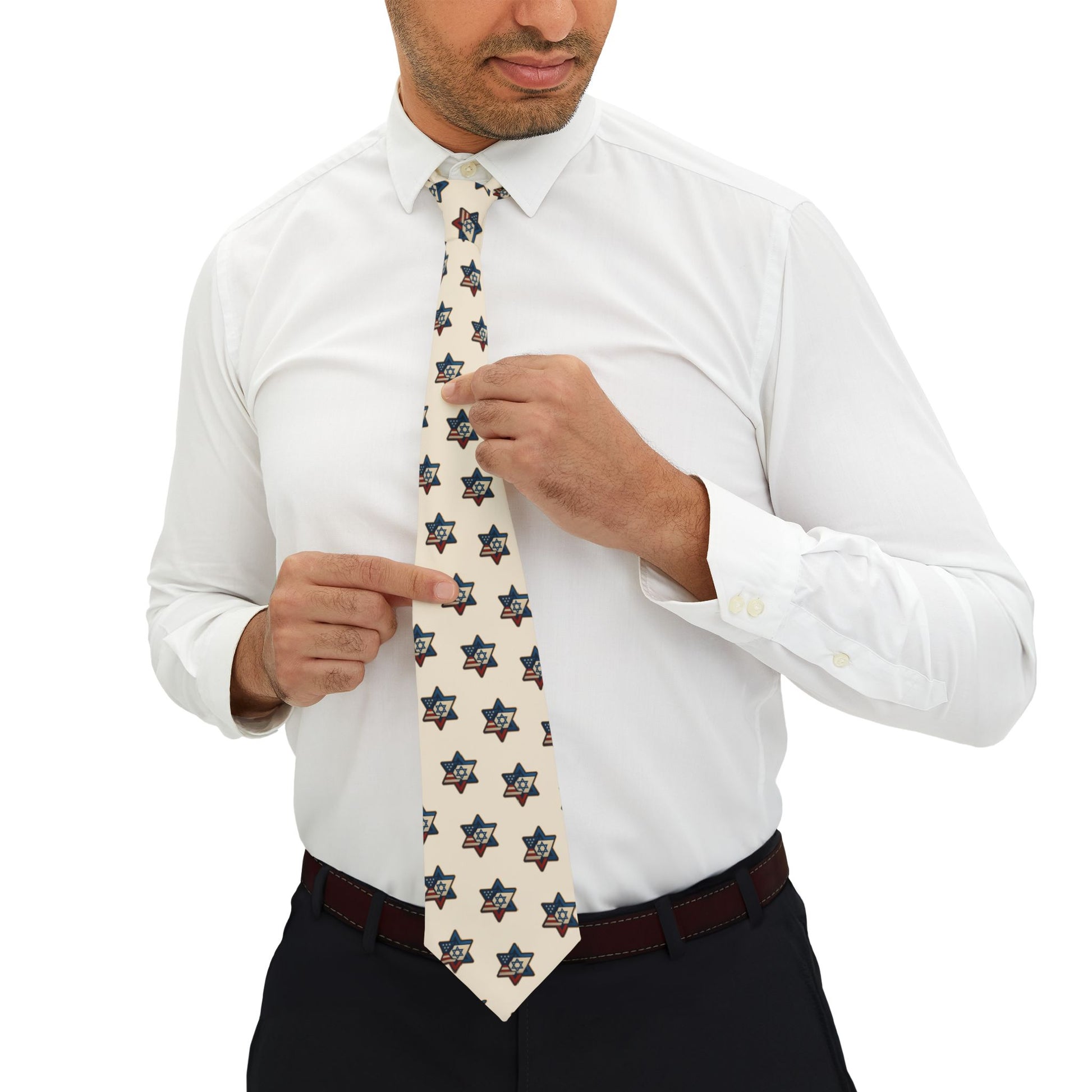 American Zionist Pattern Necktie - American Zionist