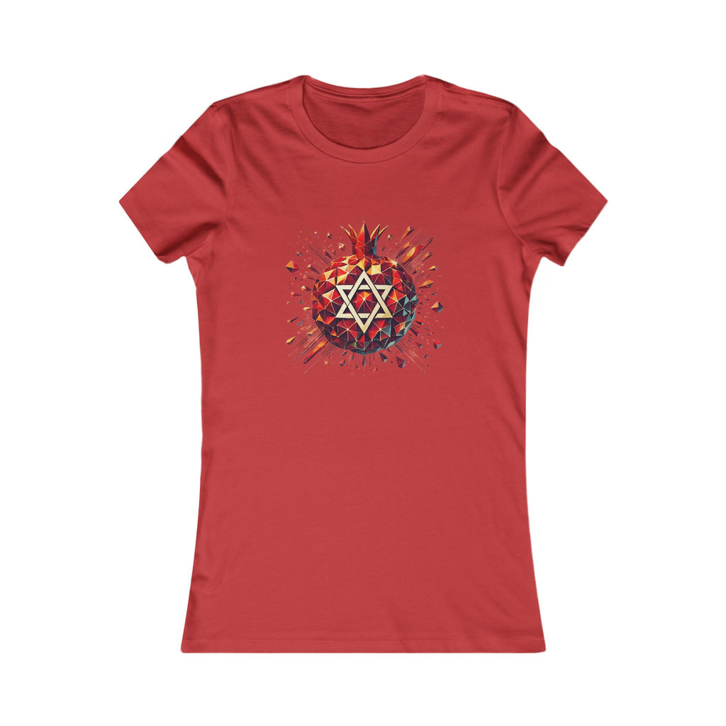 Pomegranate Star of David Women's Favorite Tee - American Zionist