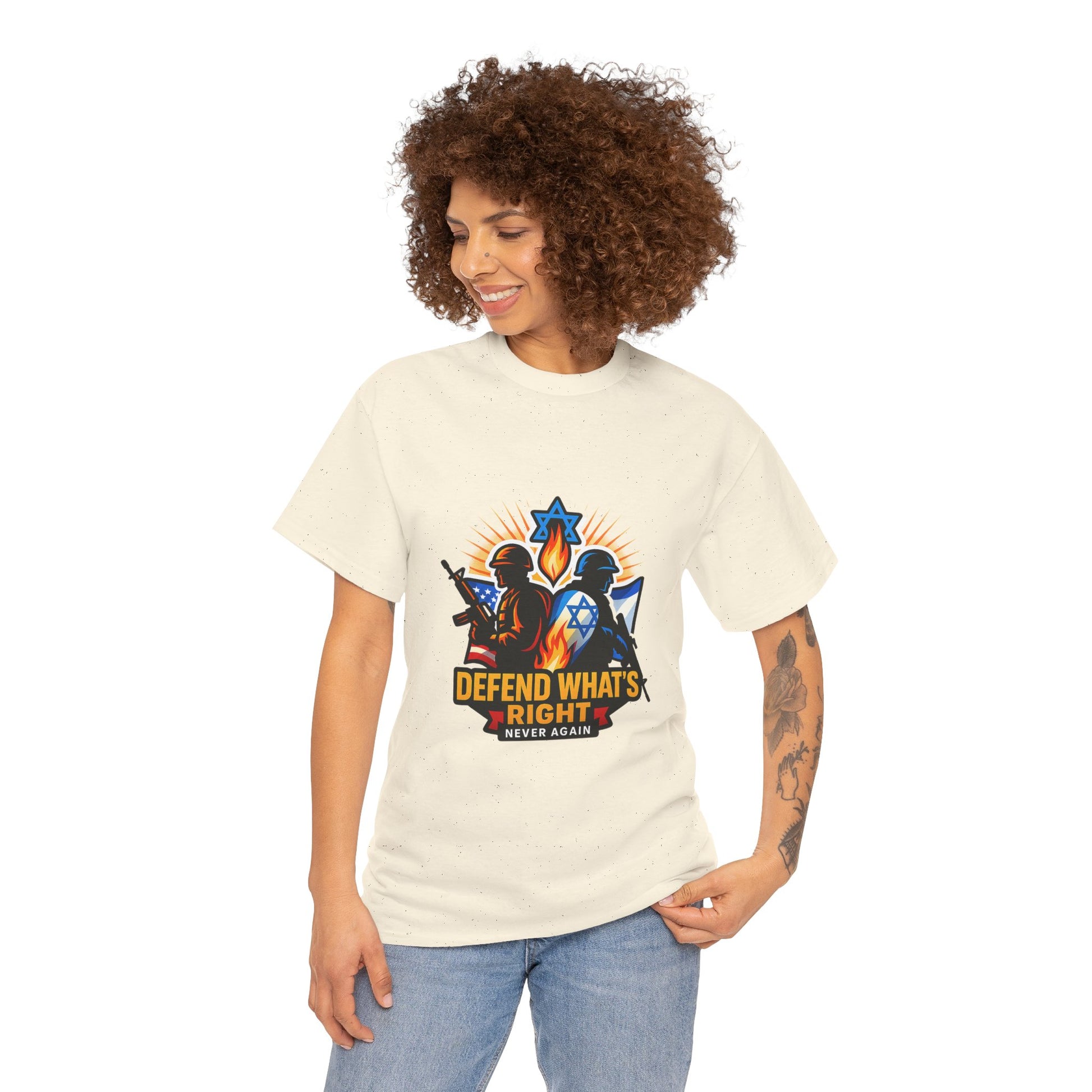 Defend Whats Right Unisex Heavy Cotton Tee - American Zionist