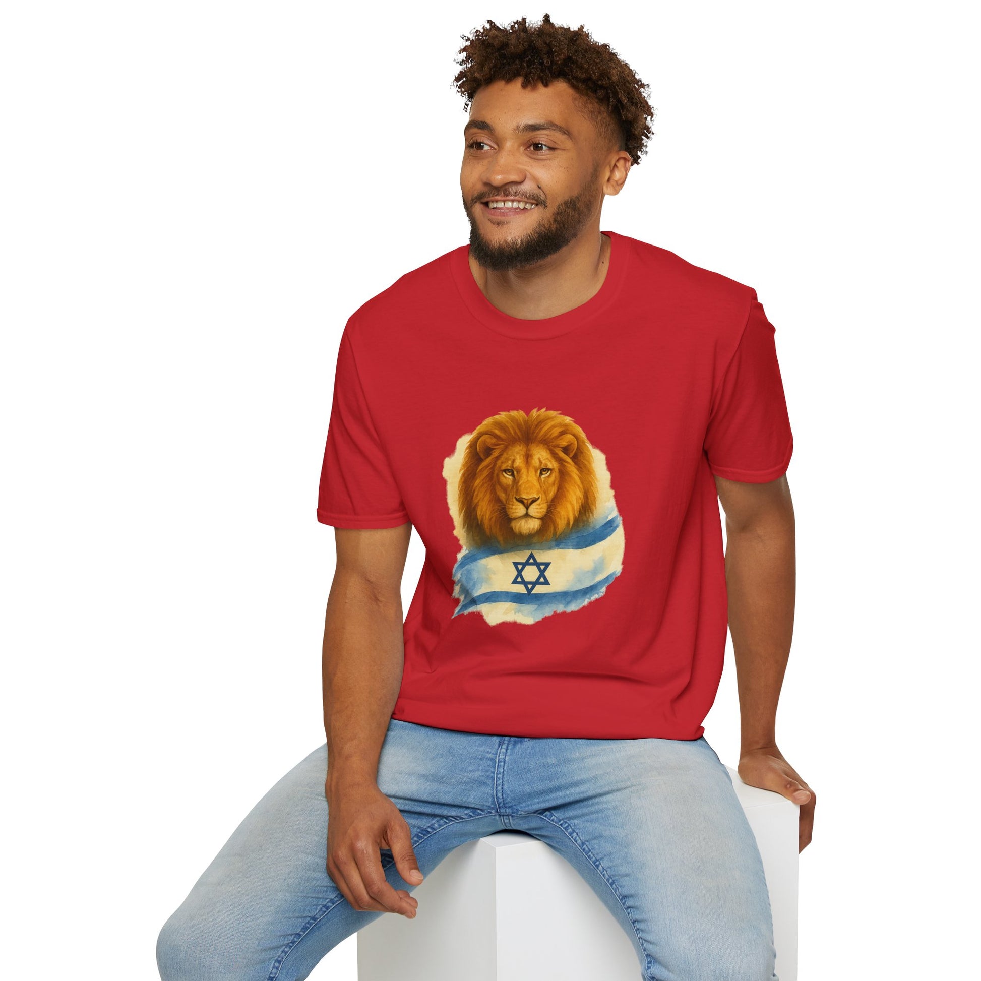 Lion Of Israel Unisex Softstyle T-Shirt - American Zionist