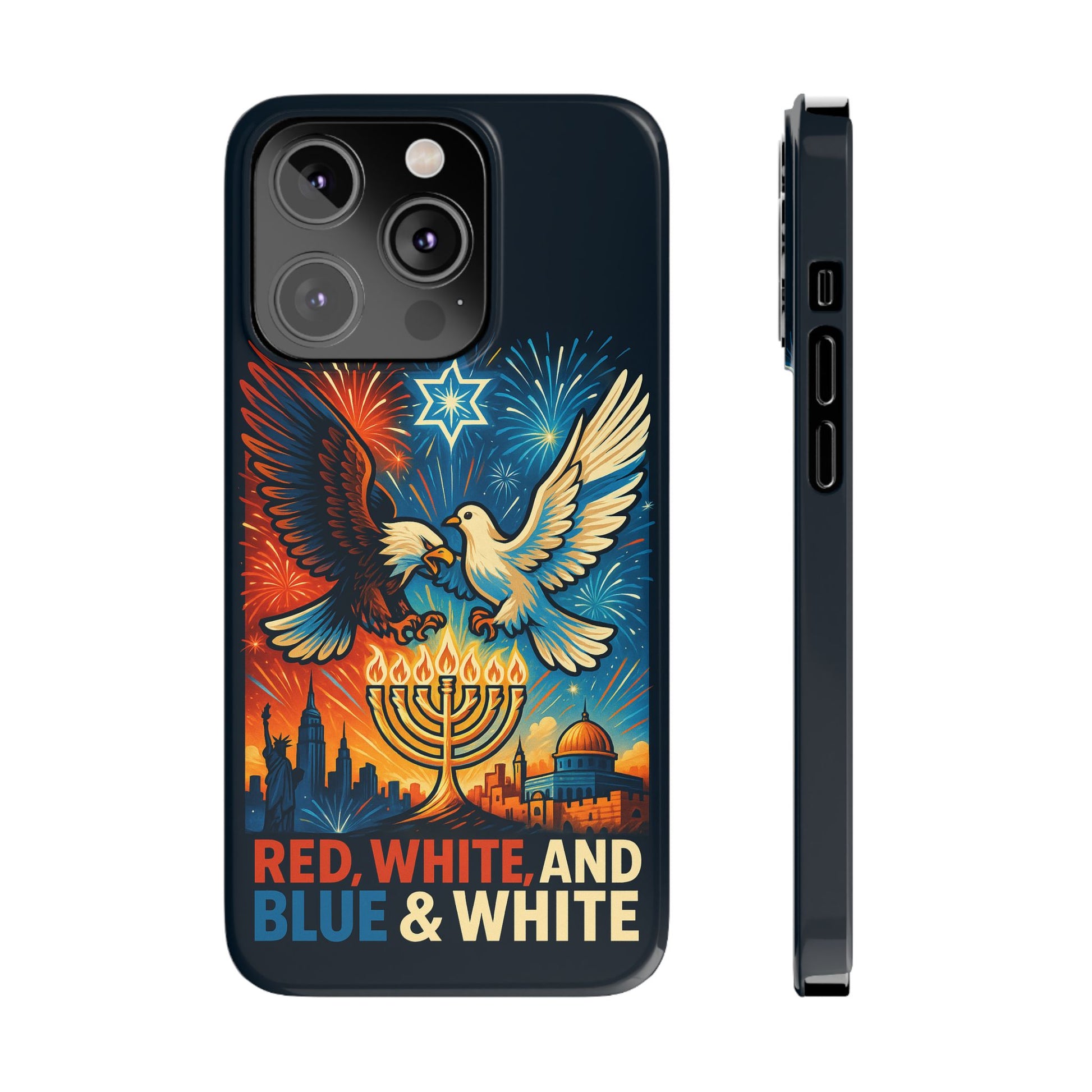 Red White and Blue Slim Phone Cases - American Zionist