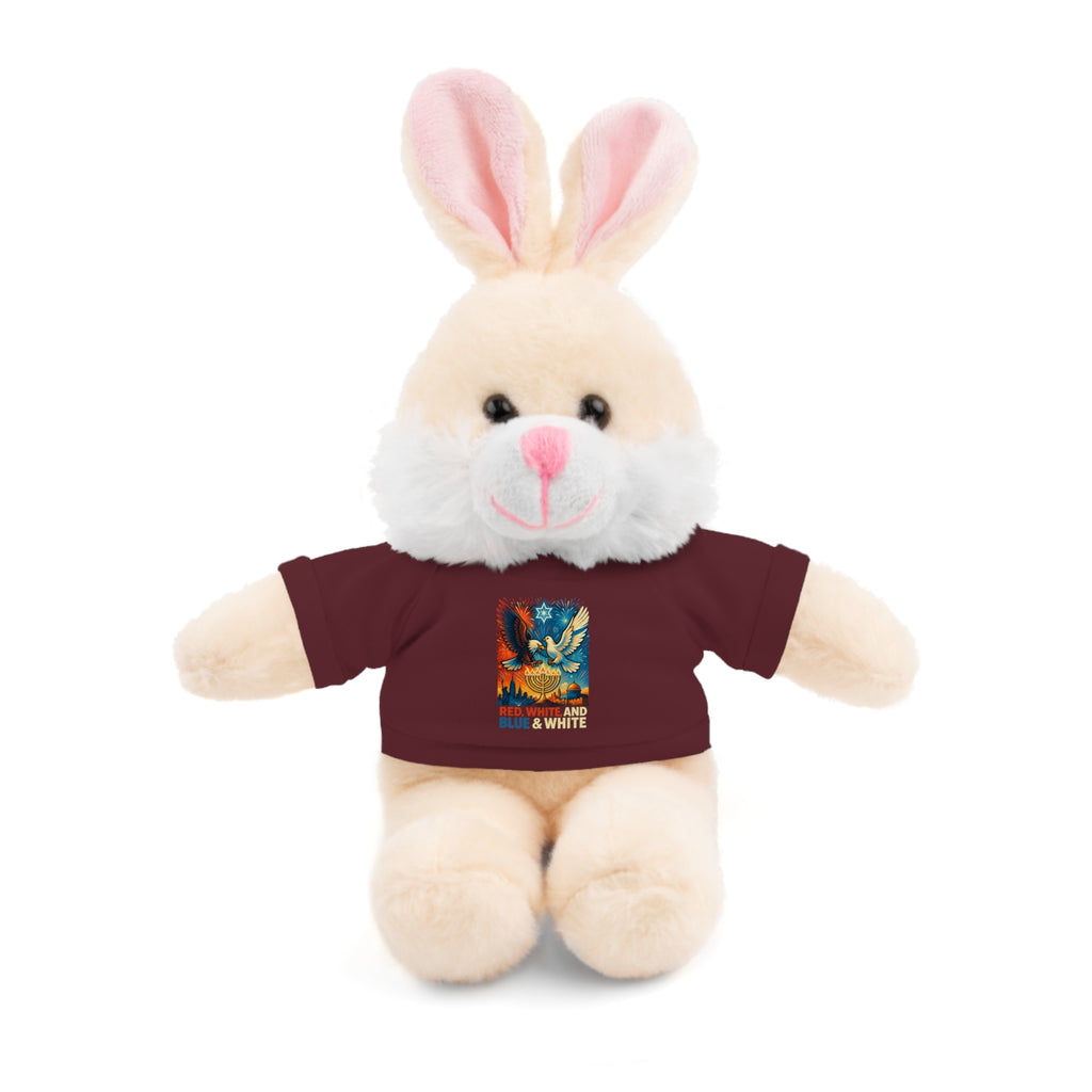 Red White and Blue Stuffed Animals with Tee - American Zionist