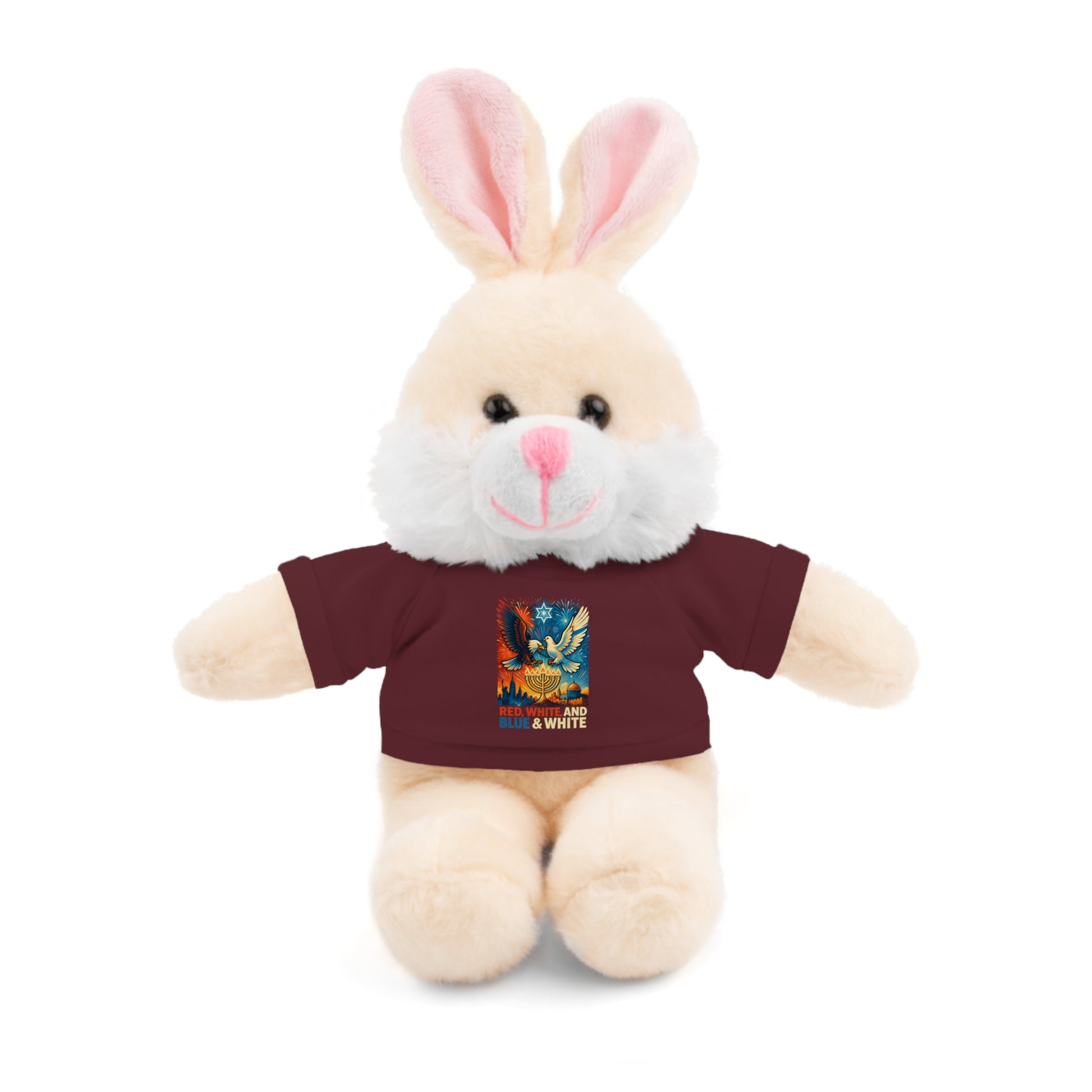 Red White and Blue Stuffed Animals with Tee - American Zionist