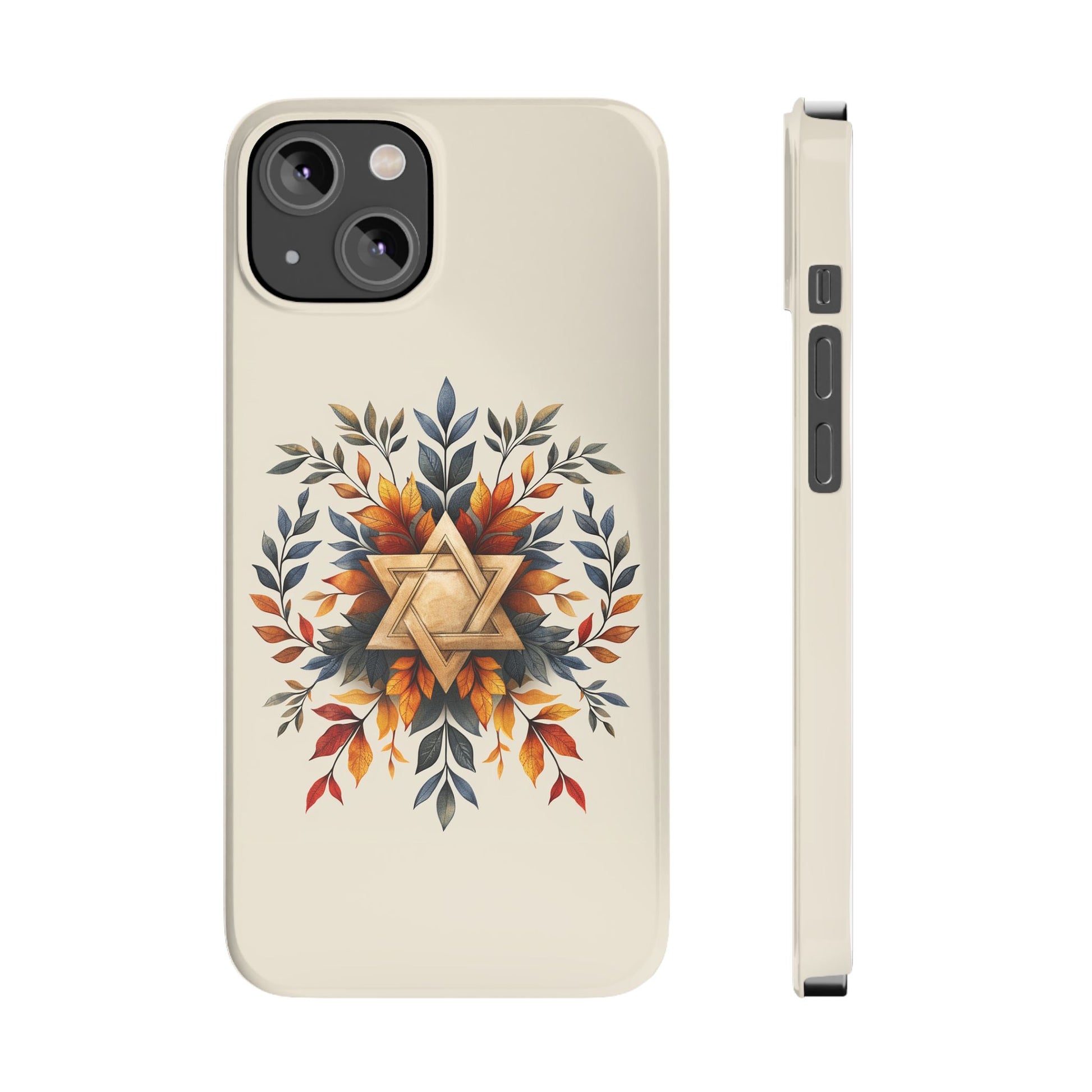 Star of David Wreath Slim Phone Cases - American Zionist