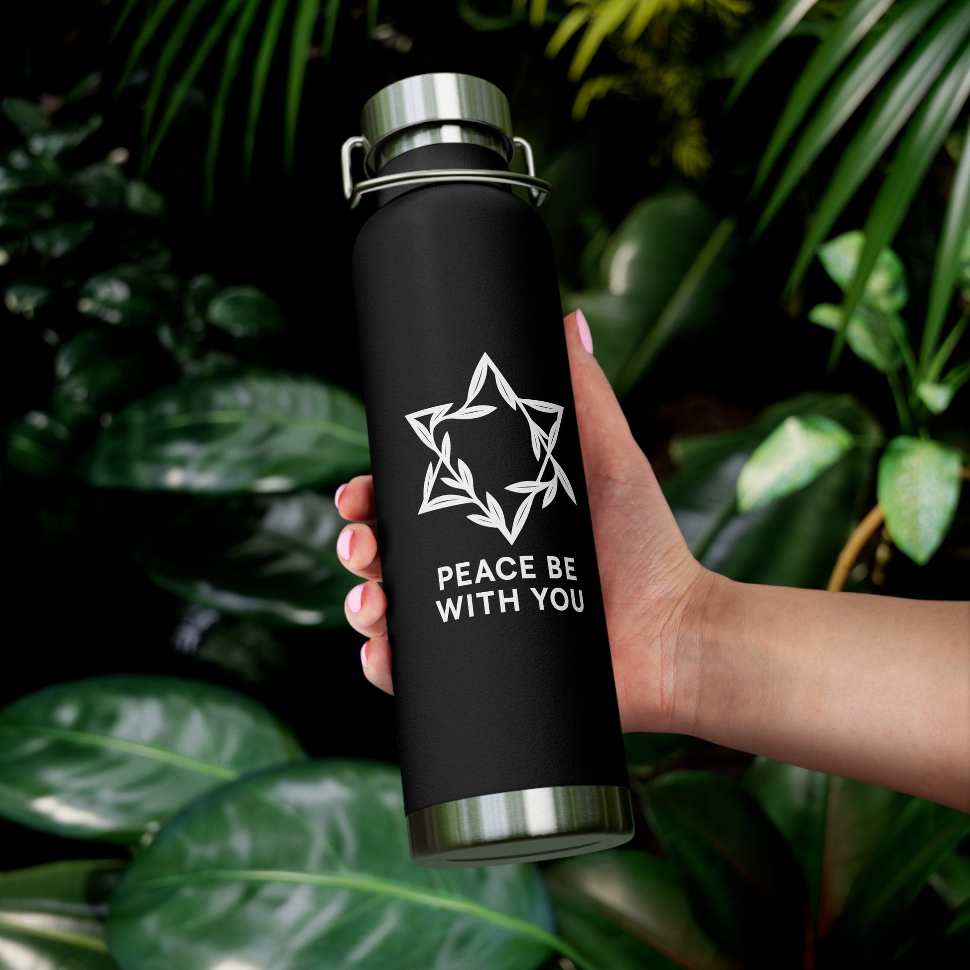 Peacewoven Star Copper Vacuum Insulated Bottle, 22oz - American Zionist