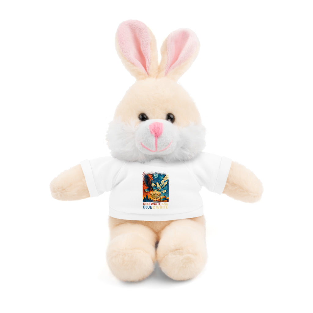 Red White and Blue Stuffed Animals with Tee - American Zionist