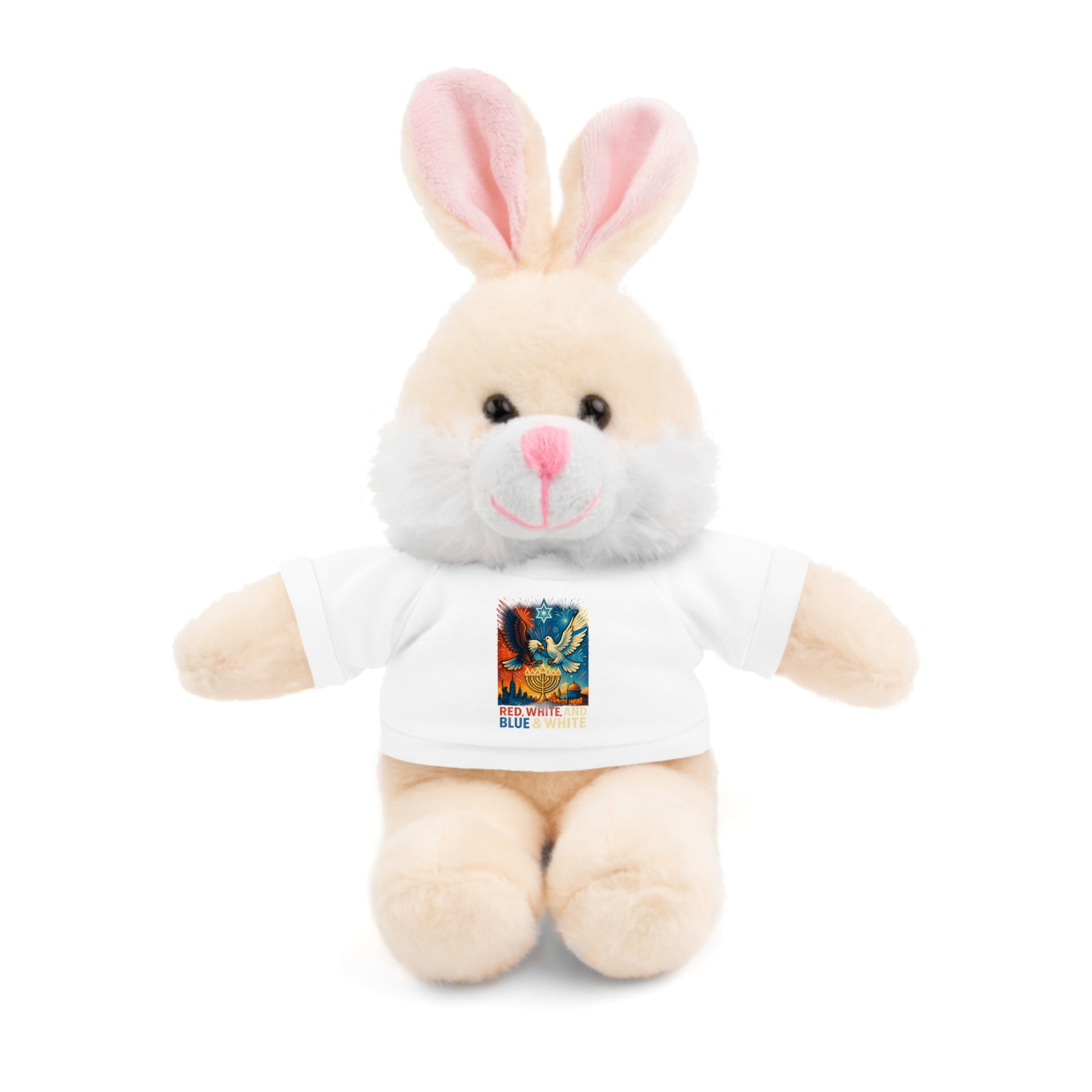 Red White and Blue Stuffed Animals with Tee - American Zionist