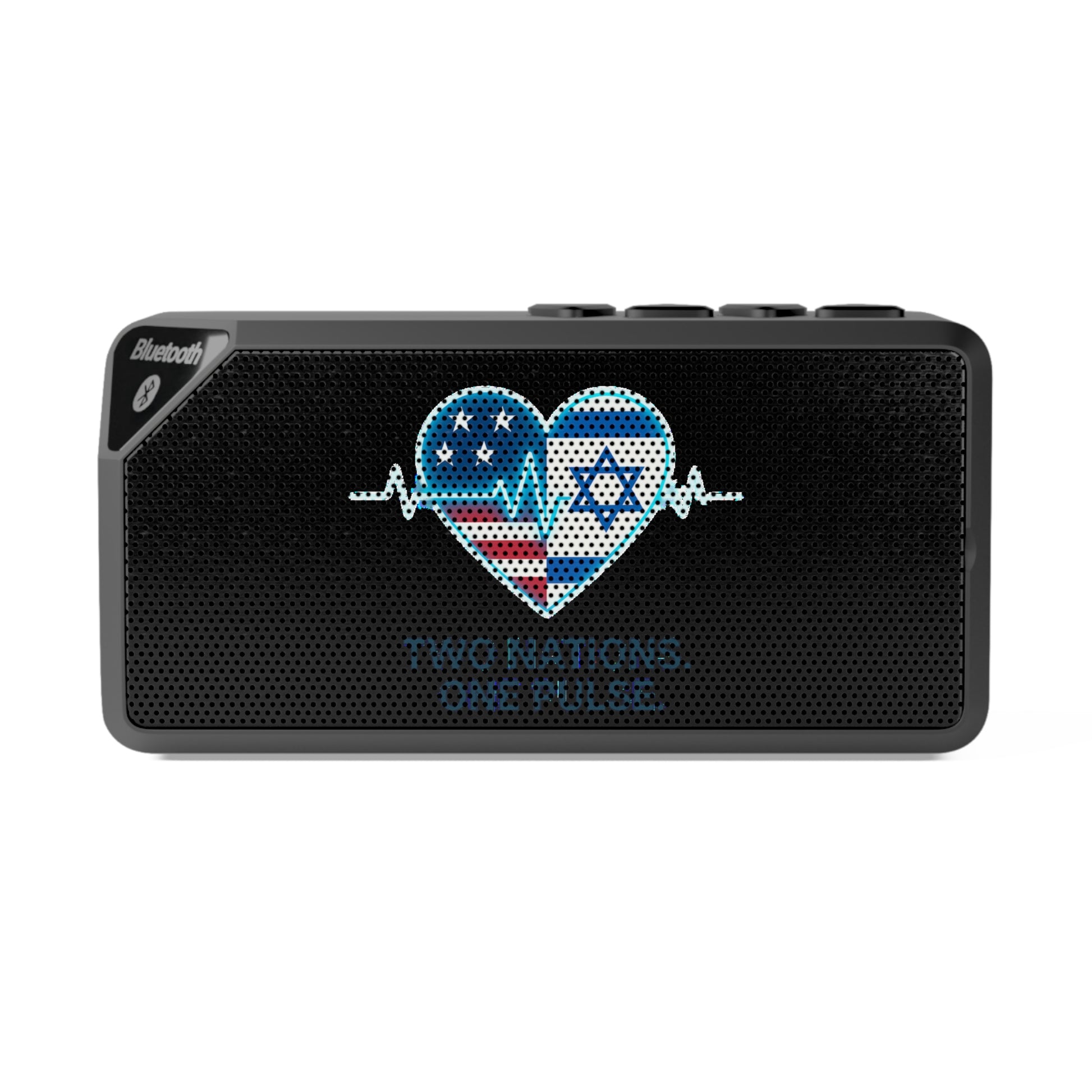 Two Nations. One Pulse Jabba Bluetooth Speaker - American Zionist