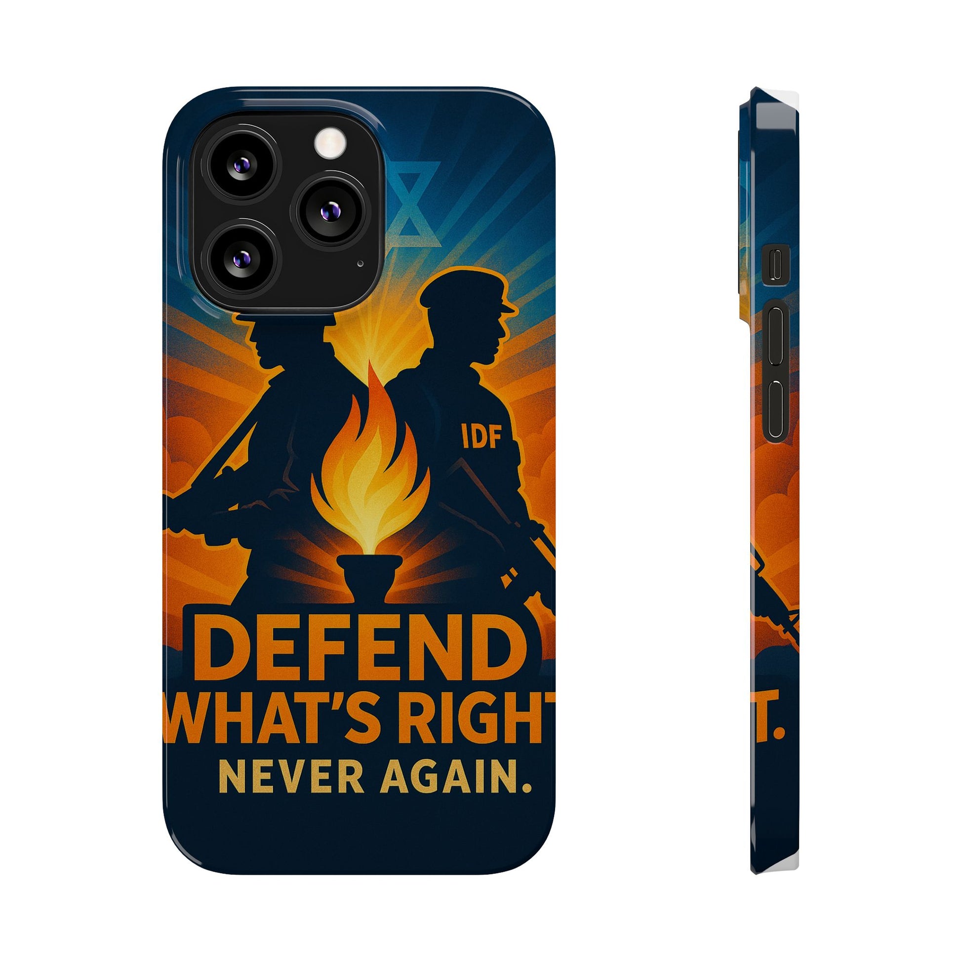 Defend What's Right Slim Phone Cases - American Zionist