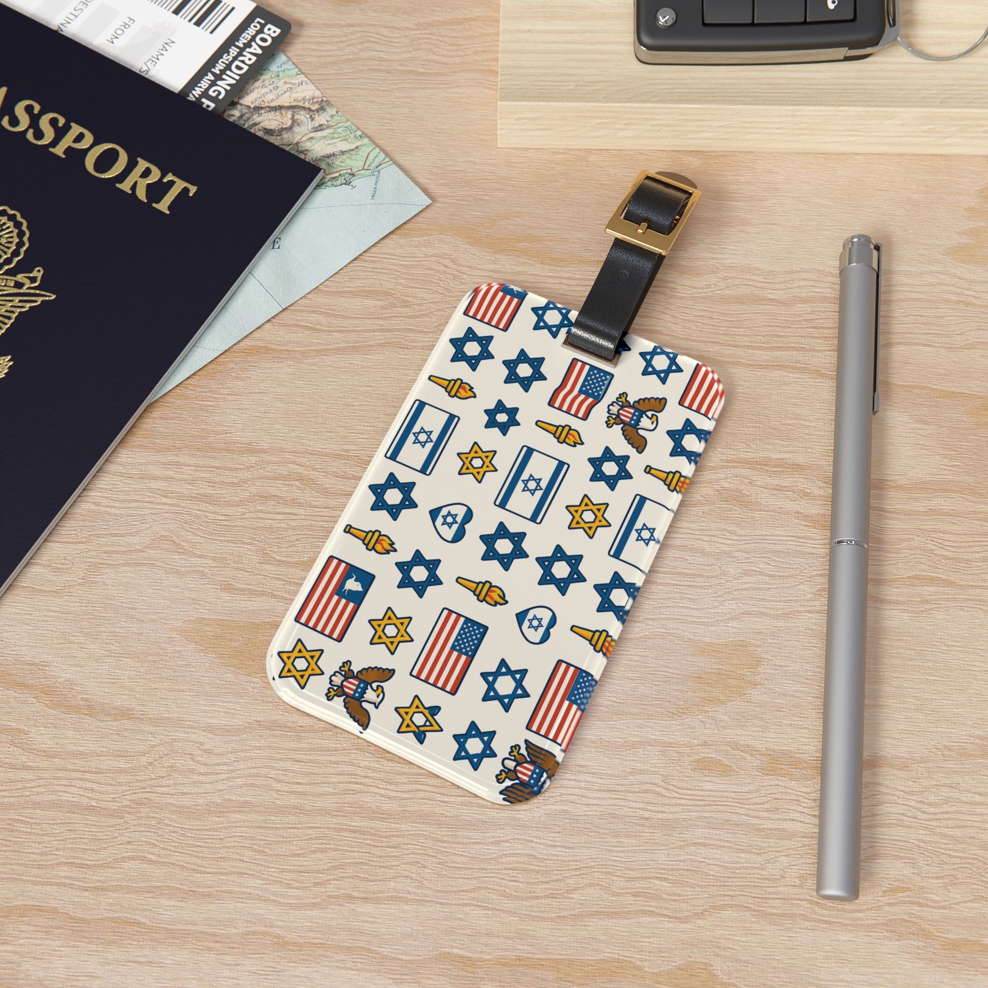Symbols of Shared Freedom Luggage Tag - American Zionist