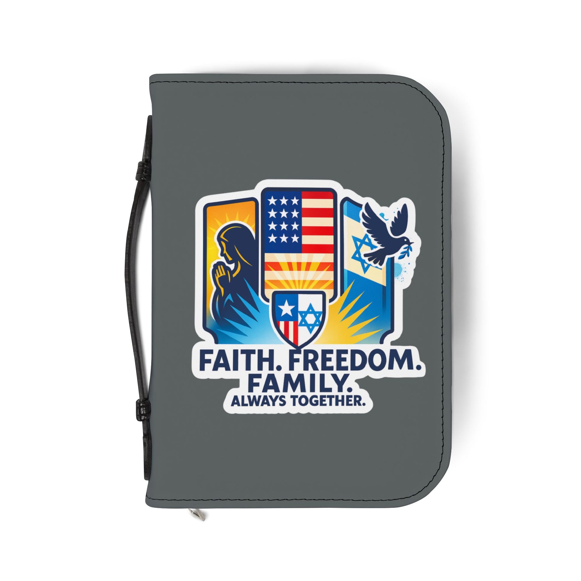 Faith Freedom Family Bible Cover - American Zionist