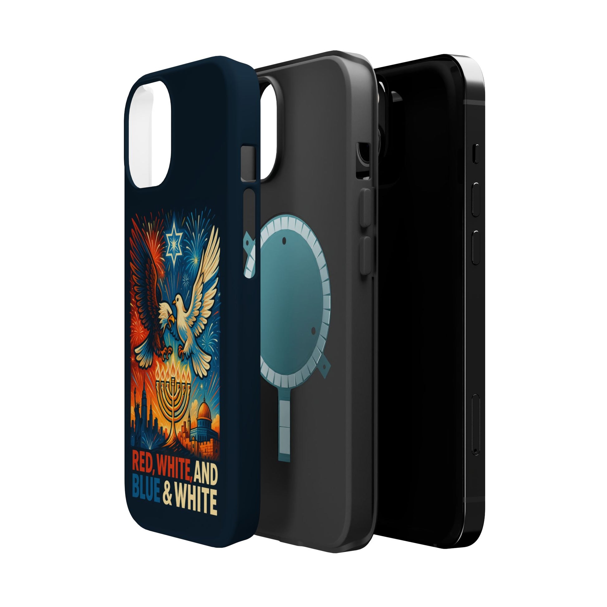 Red White And Blue Magnetic Tough Cases - American Zionist