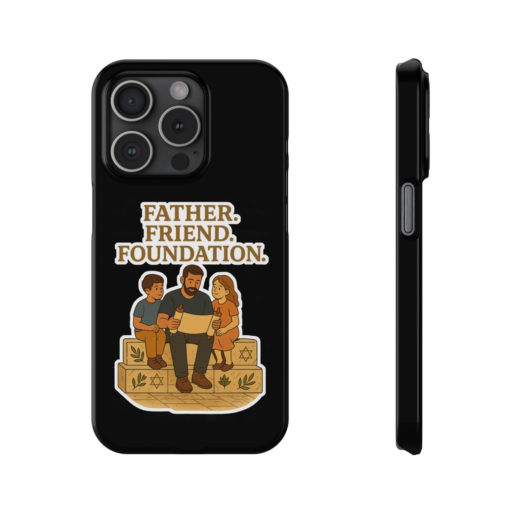Father Friend Foundation Slim Phone Cases - American Zionist
