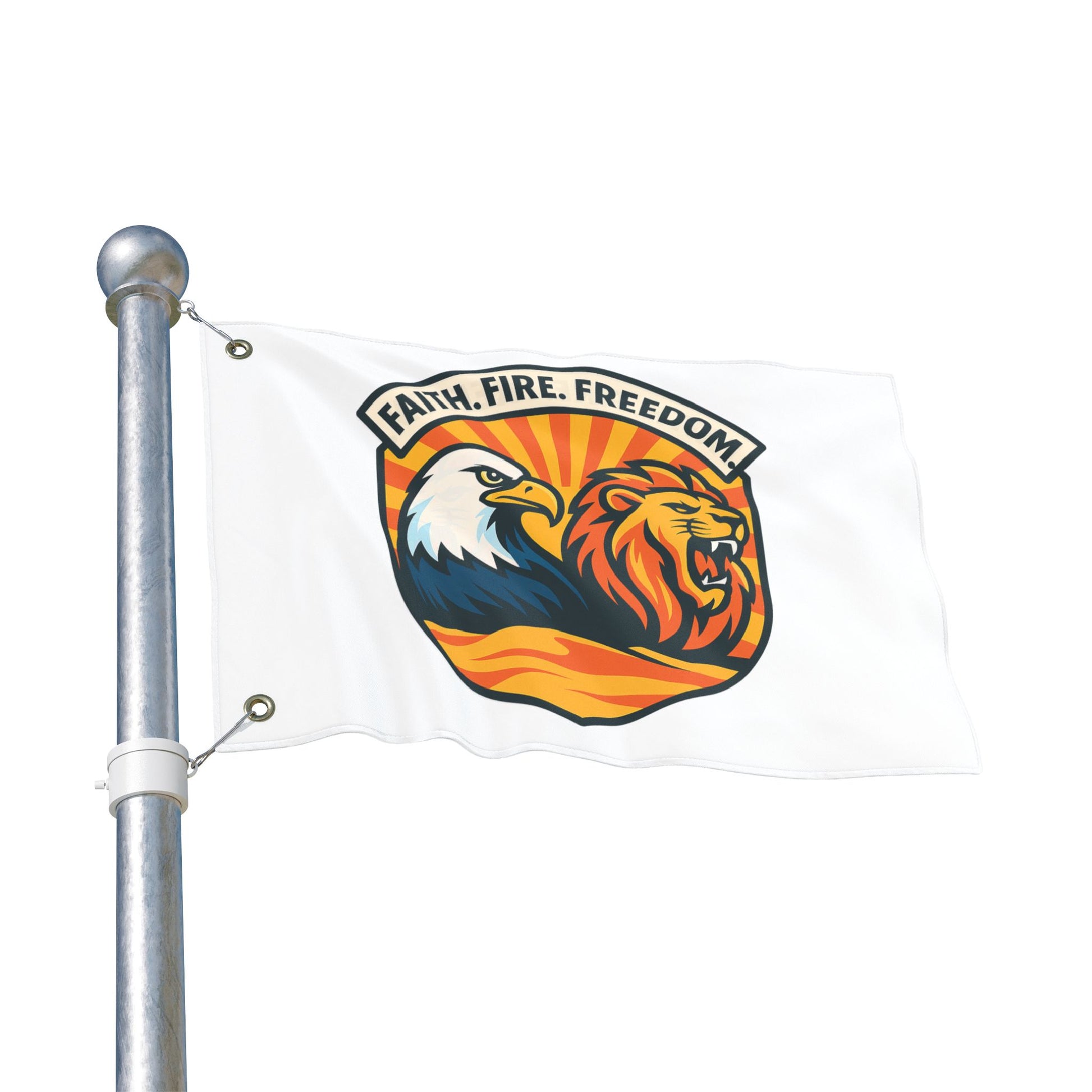 Lions Eagles Rise Double Sided Flag - American Zionist