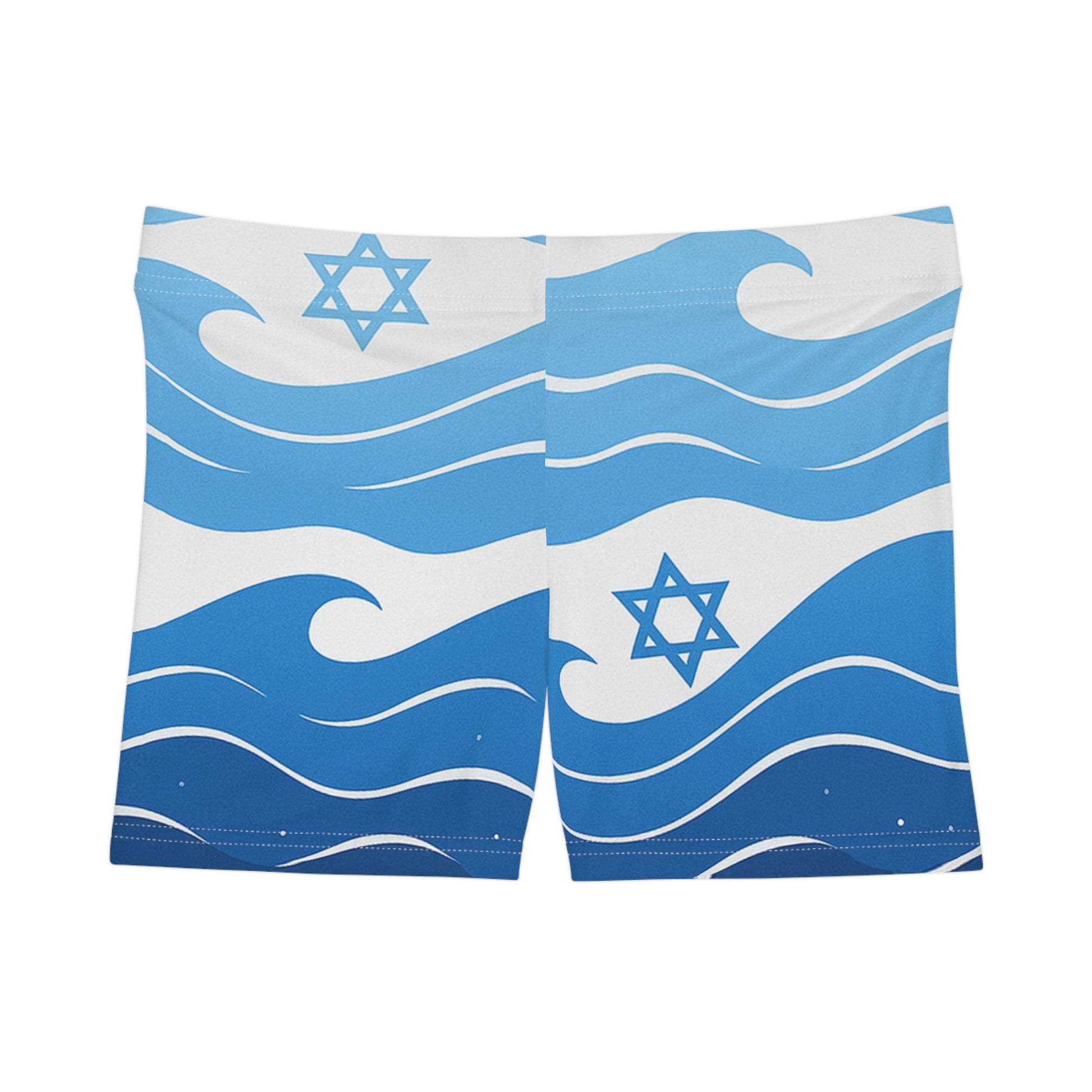 Waves of the Land Women's Shorts (AOP) - American Zionist