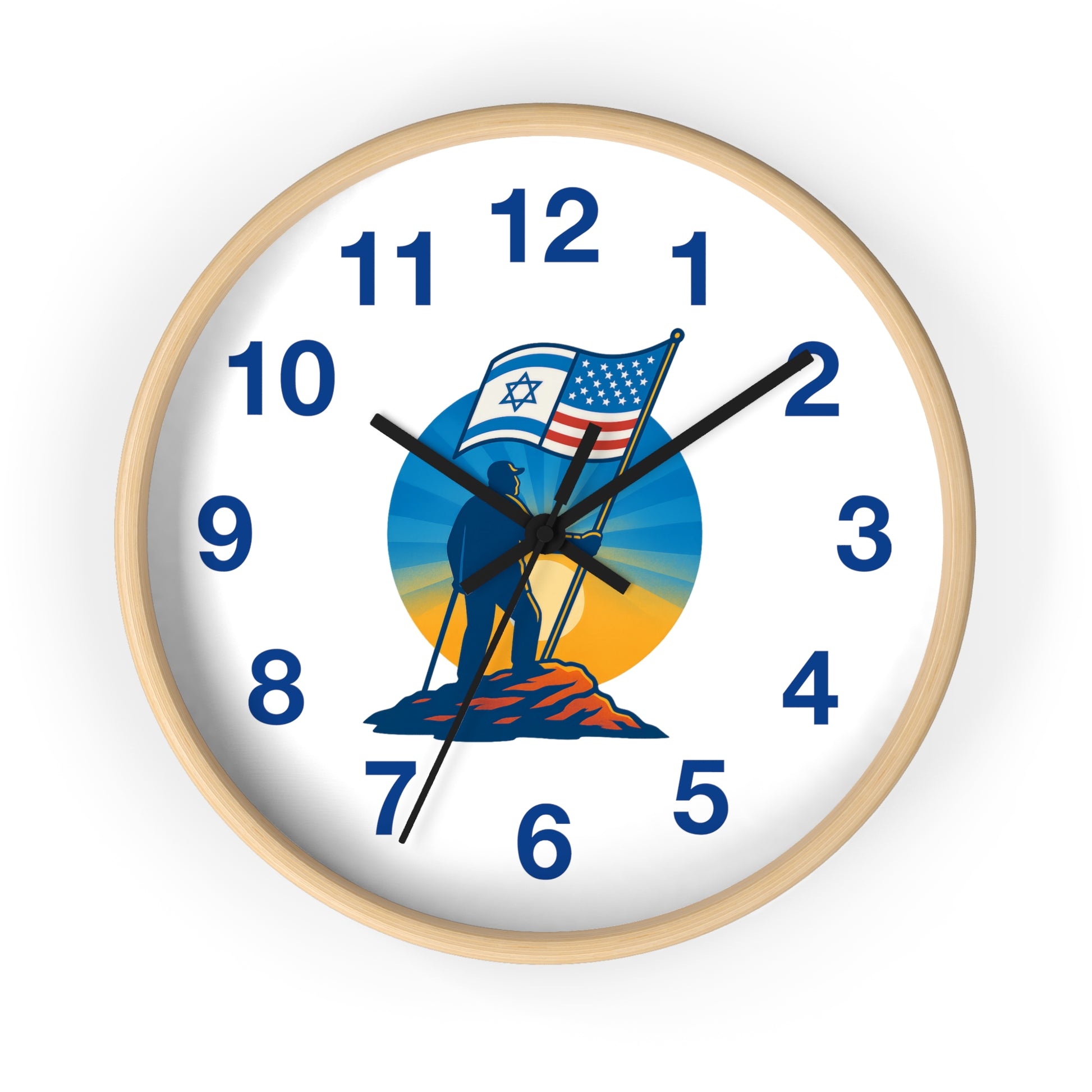 Grandpa Stands Tall Wall Clock - American Zionist