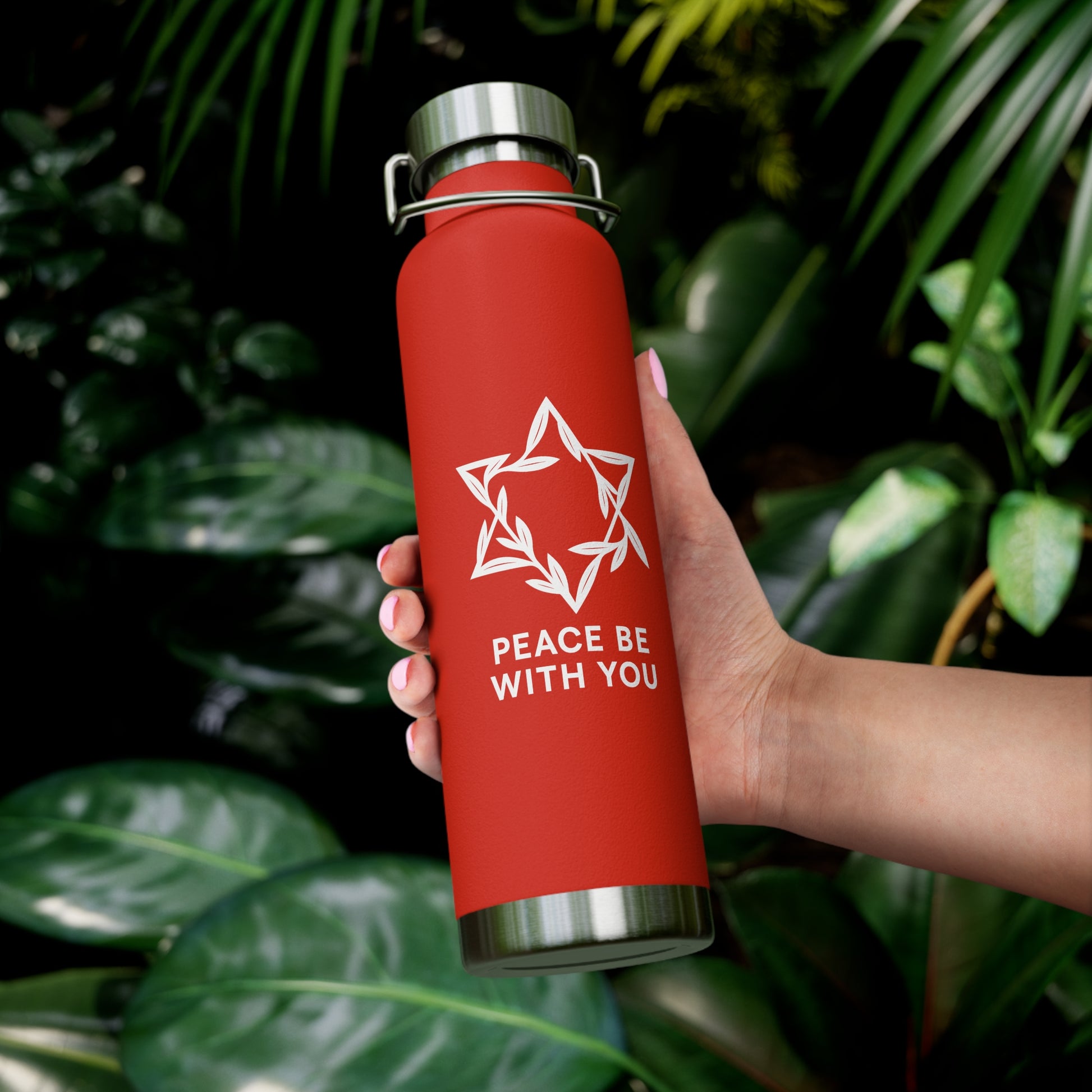 Peacewoven Star Copper Vacuum Insulated Bottle, 22oz - American Zionist
