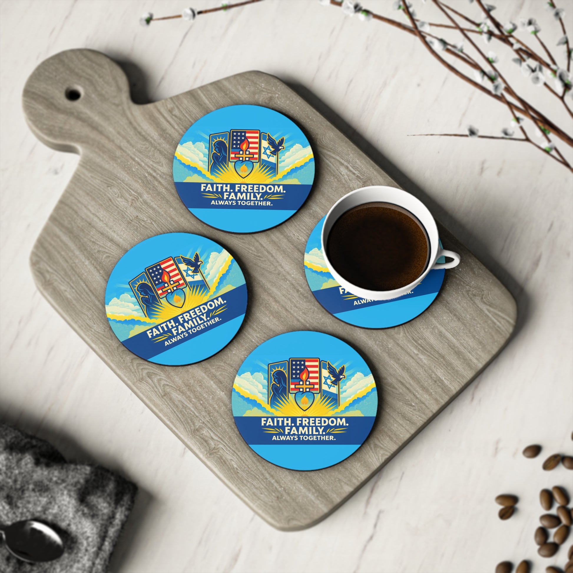 Guided by Faith's Flame Coasters - American Zionist
