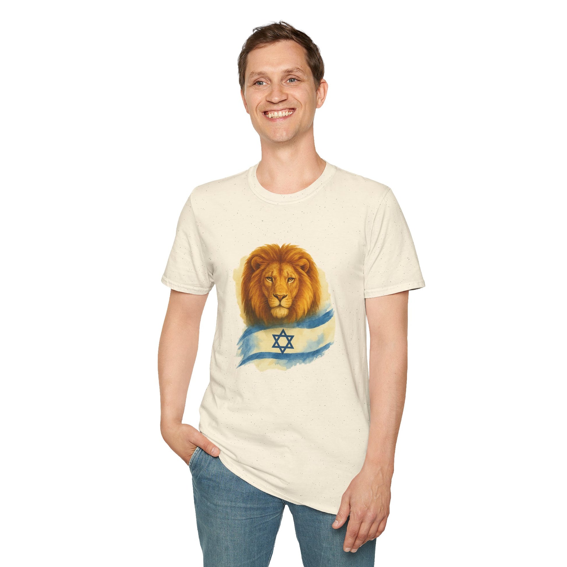 Lion Of Israel Unisex Softstyle T-Shirt - American Zionist