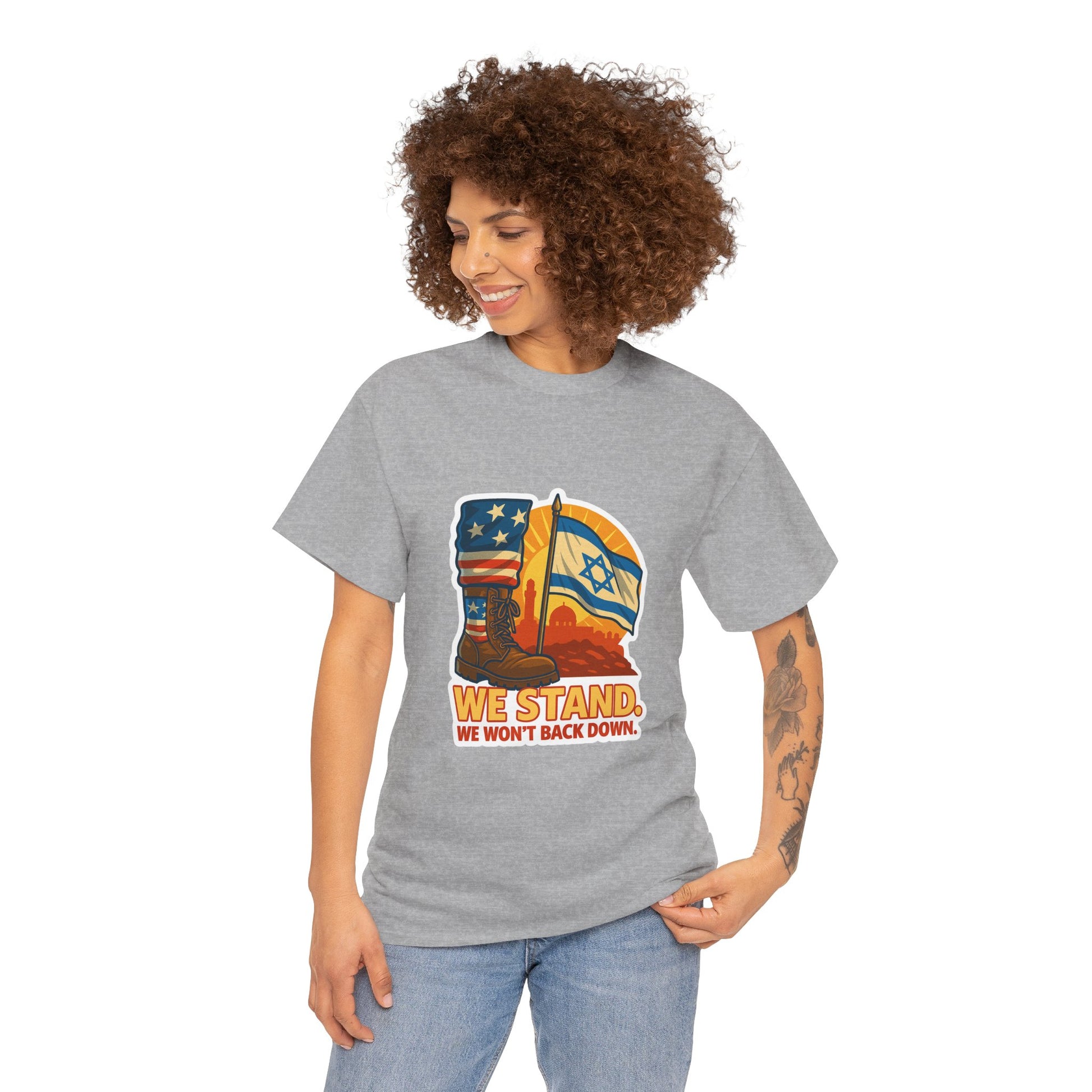 We Stand Unisex Heavy Cotton Tee - American Zionist