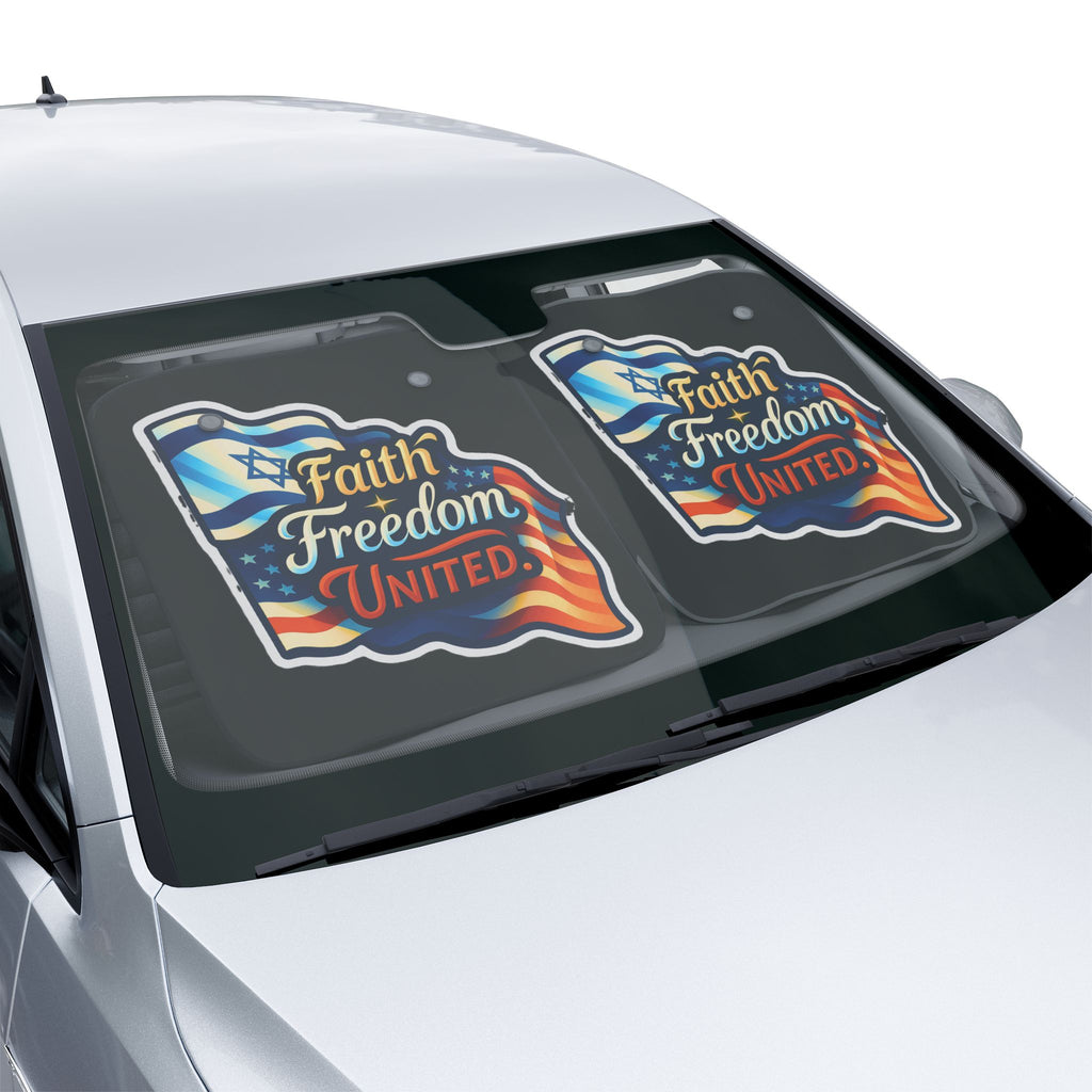 Faith Freedom United Car Sun Shades - American Zionist