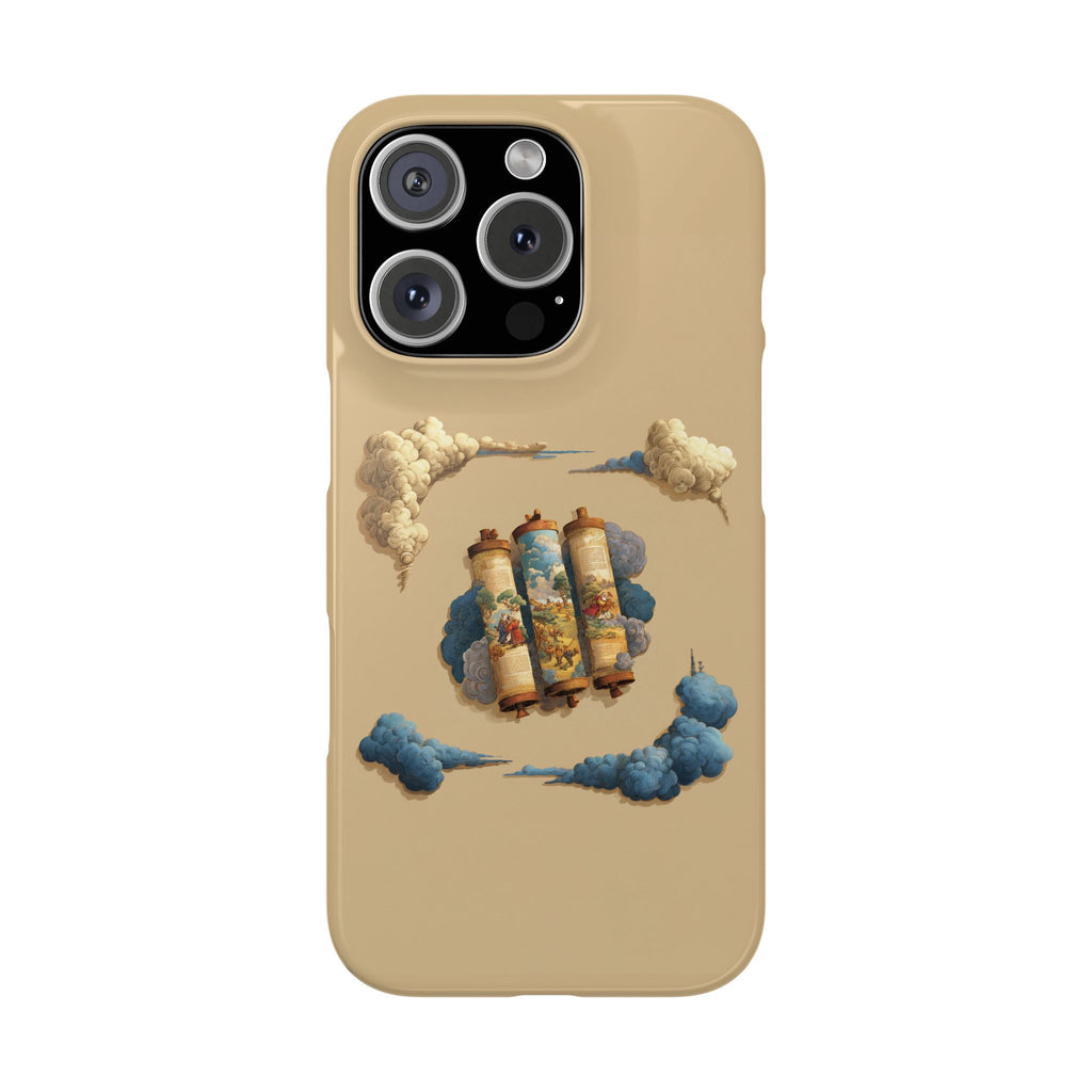 Cloudy Scroll of Moses Slim Phone Cases - American Zionist
