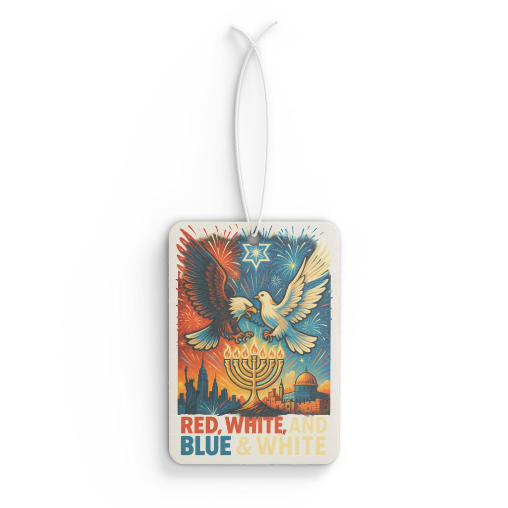 Red White and Blue Car Air Freshener - American Zionist