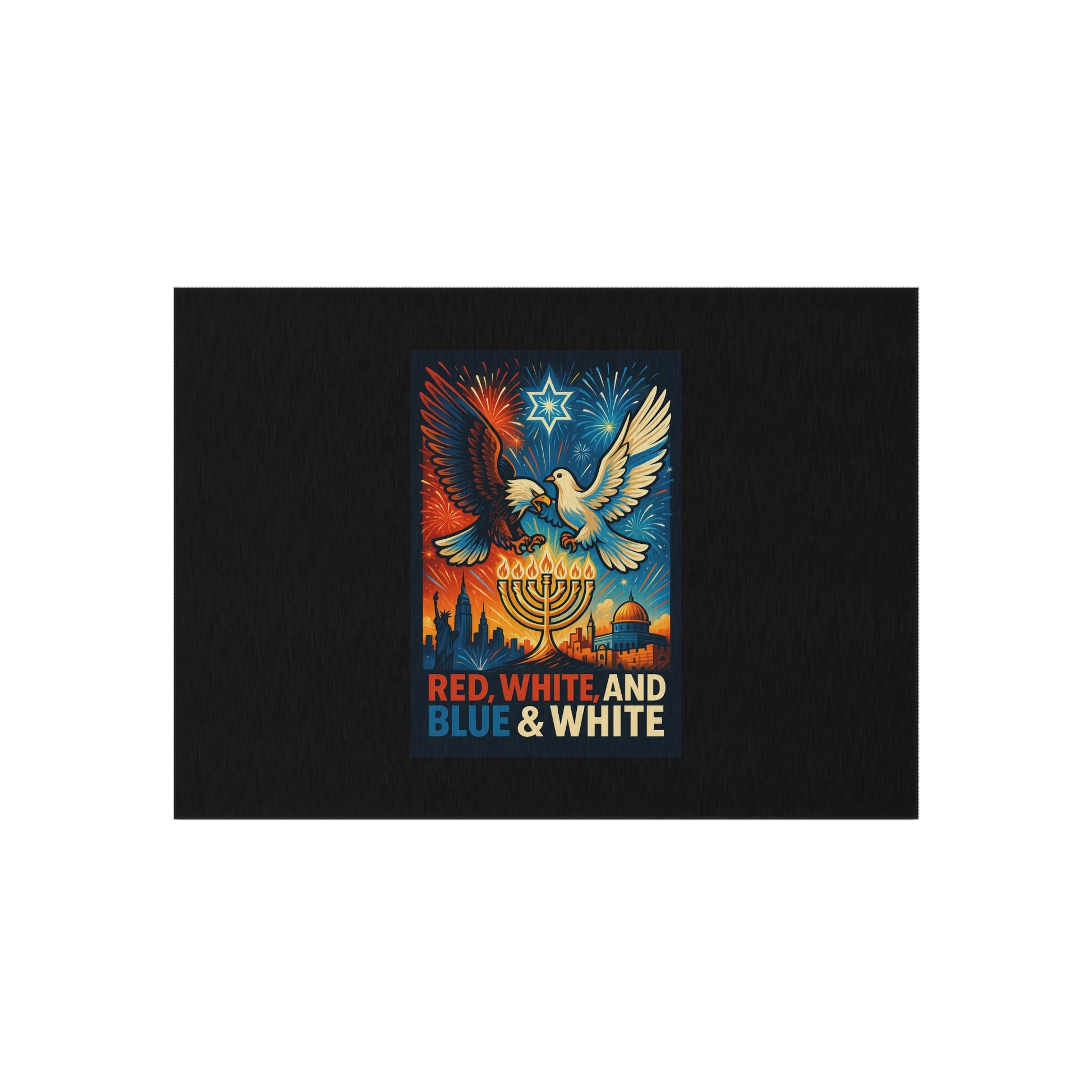Red White and Blue Outdoor Rug - American Zionist