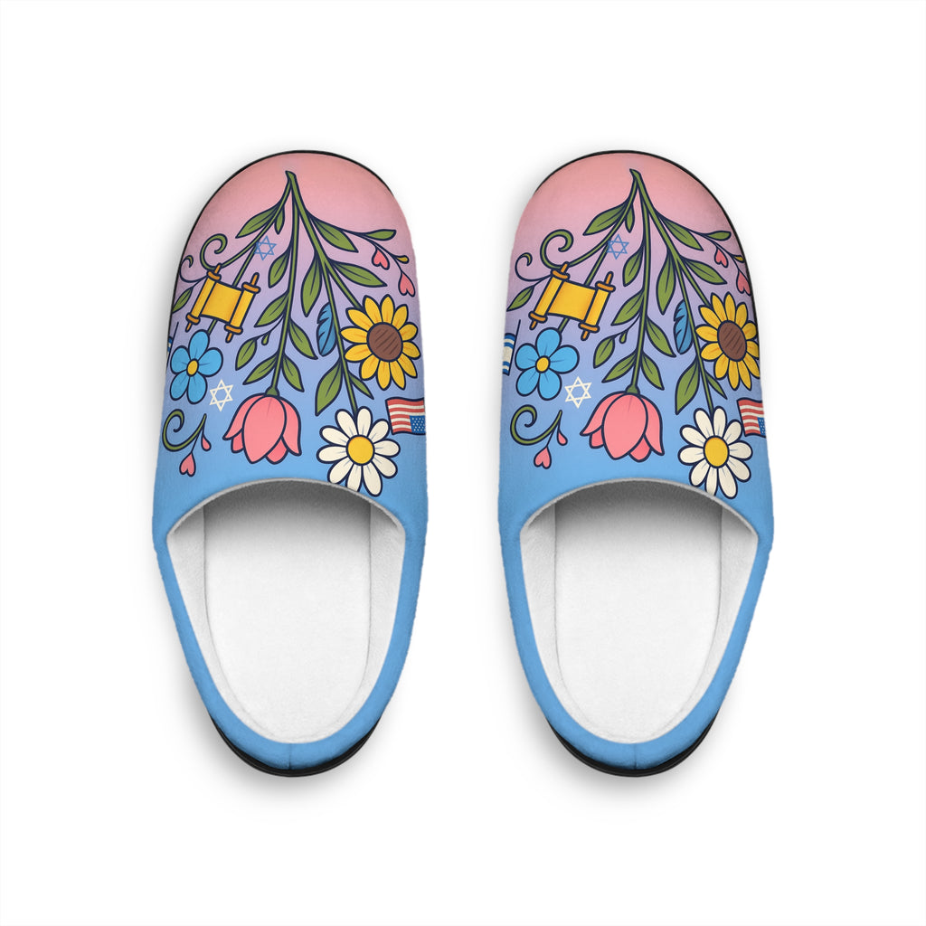 Flourish With Freedom Women's Indoor Slippers - American Zionist