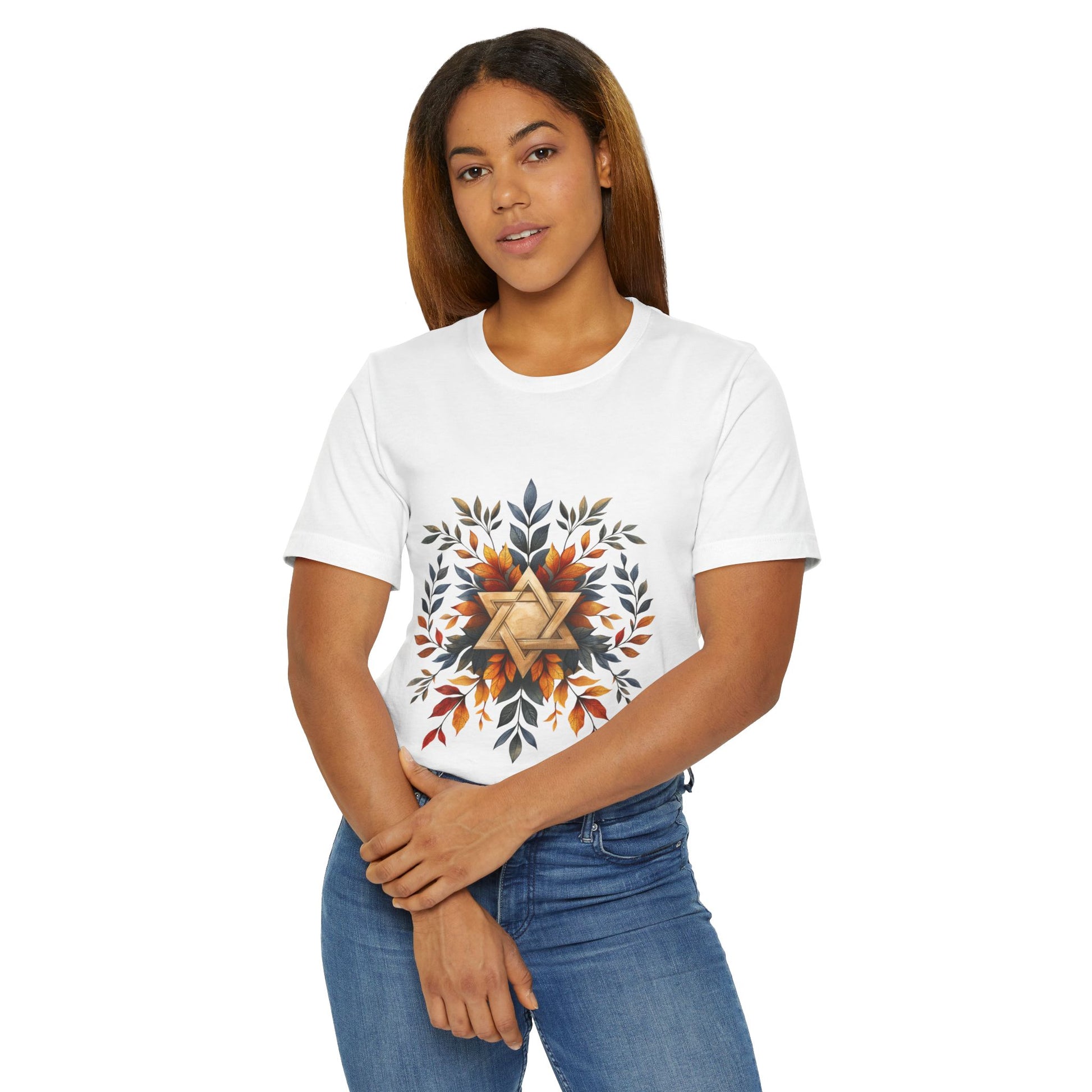 Star of David Wreath Unisex Jersey T-Shirt - American Zionist