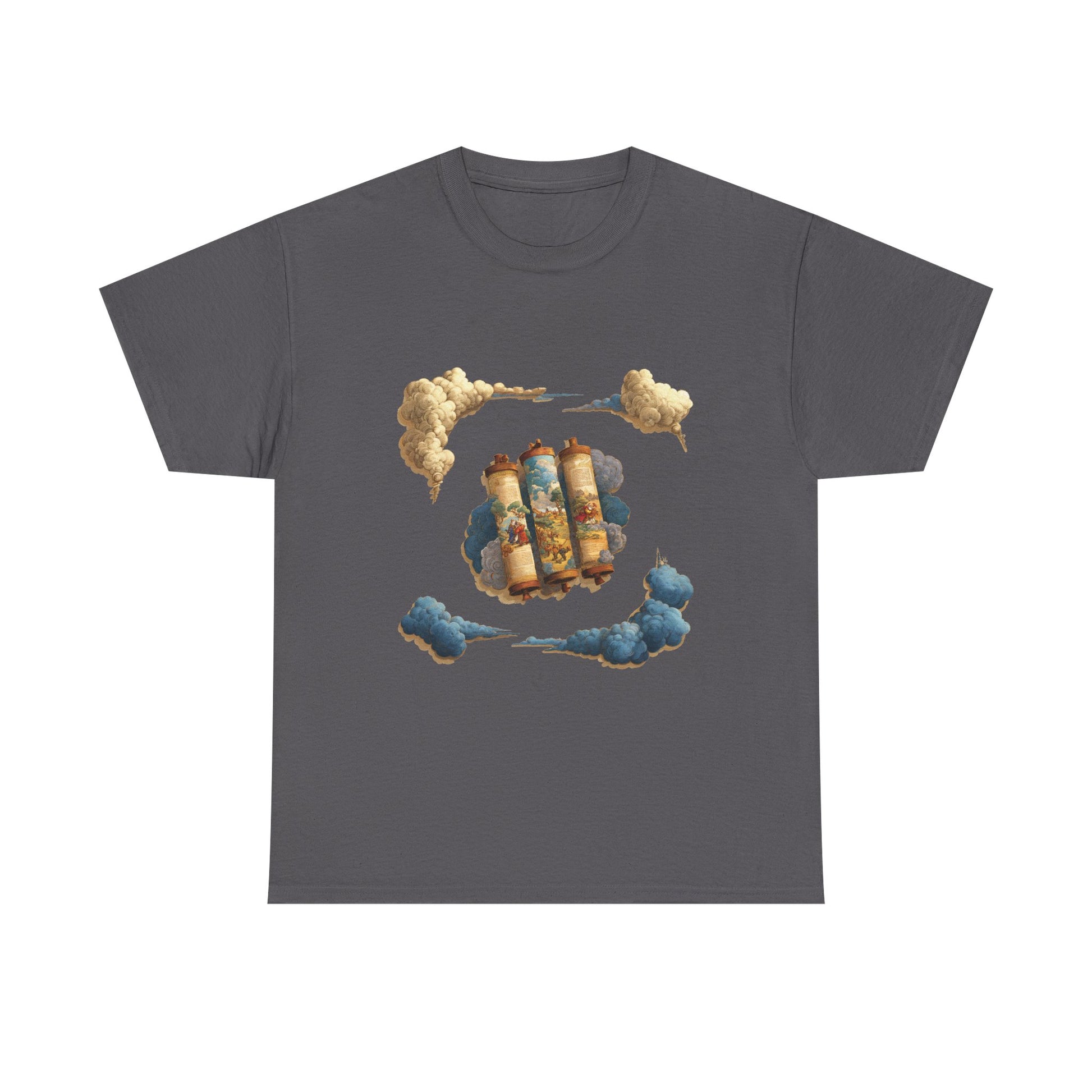 Cloudy Scroll of Moses Unisex Heavy Cotton Tee - American Zionist