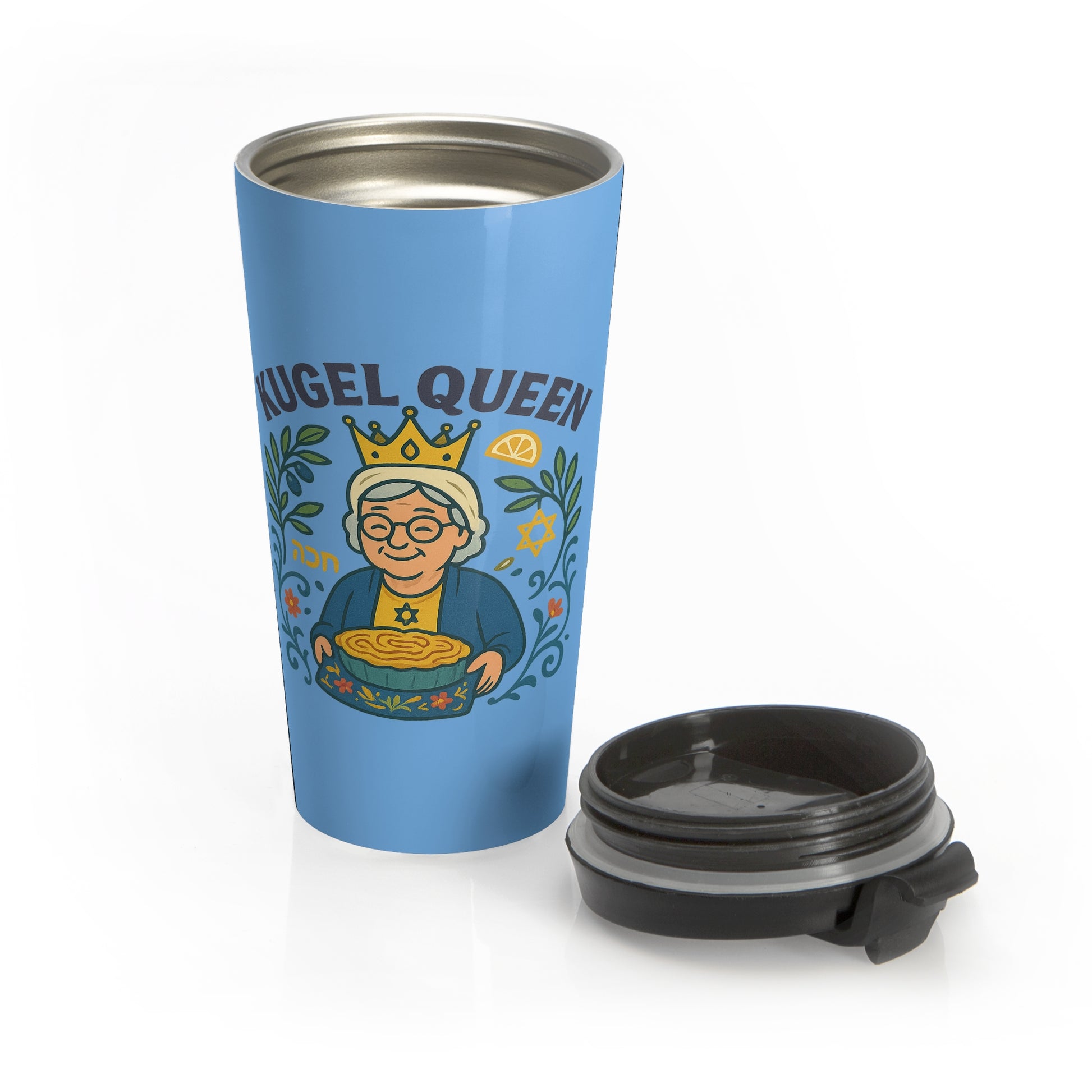 Kugel Queen Stainless Steel Travel Mug - American Zionist
